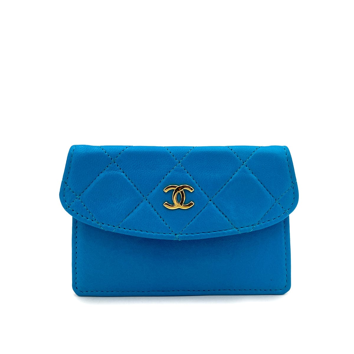 CHANEL Chanel Vintage Hanger Flap Bijou Chain Blue Lambskin GHW #1 90250525