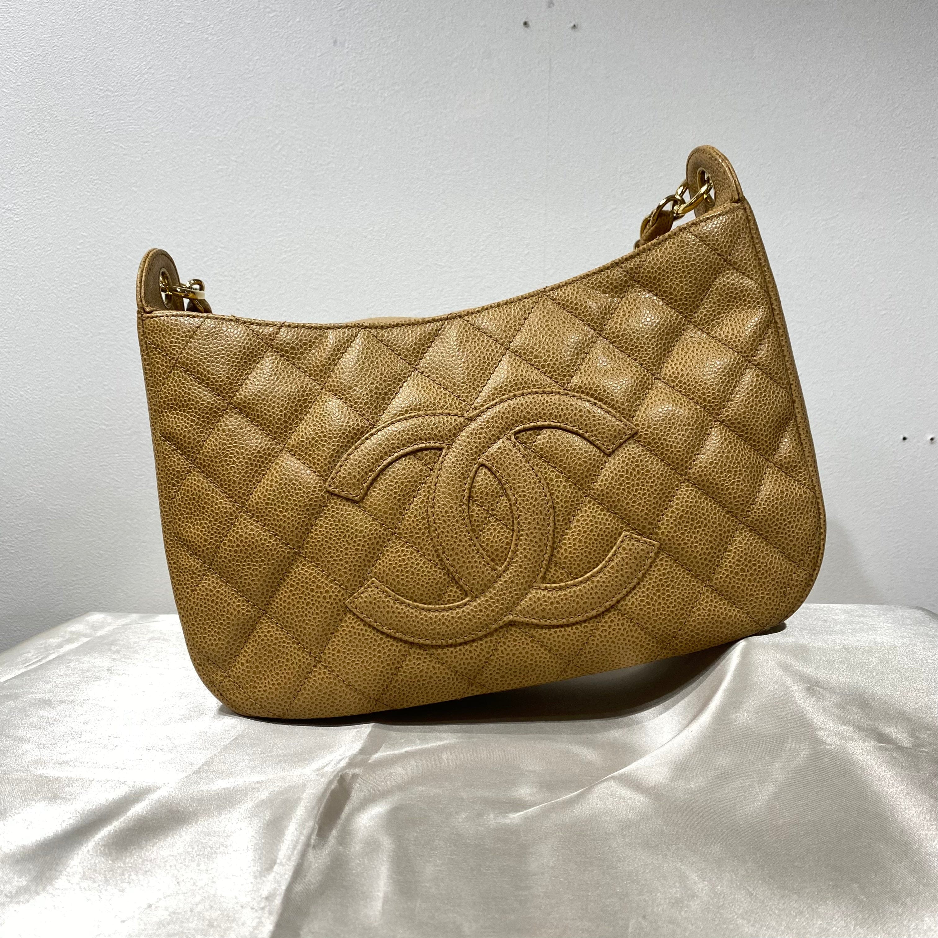 Chanel Chanel Vintage Hobo Timeless CC Beige Caviar GHW #8 90212859