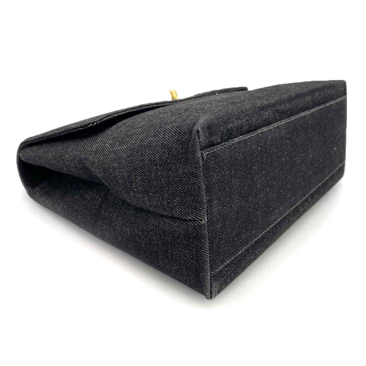 Chanel Chanel Vintage Kelly Black Denim GHW #5 90239117