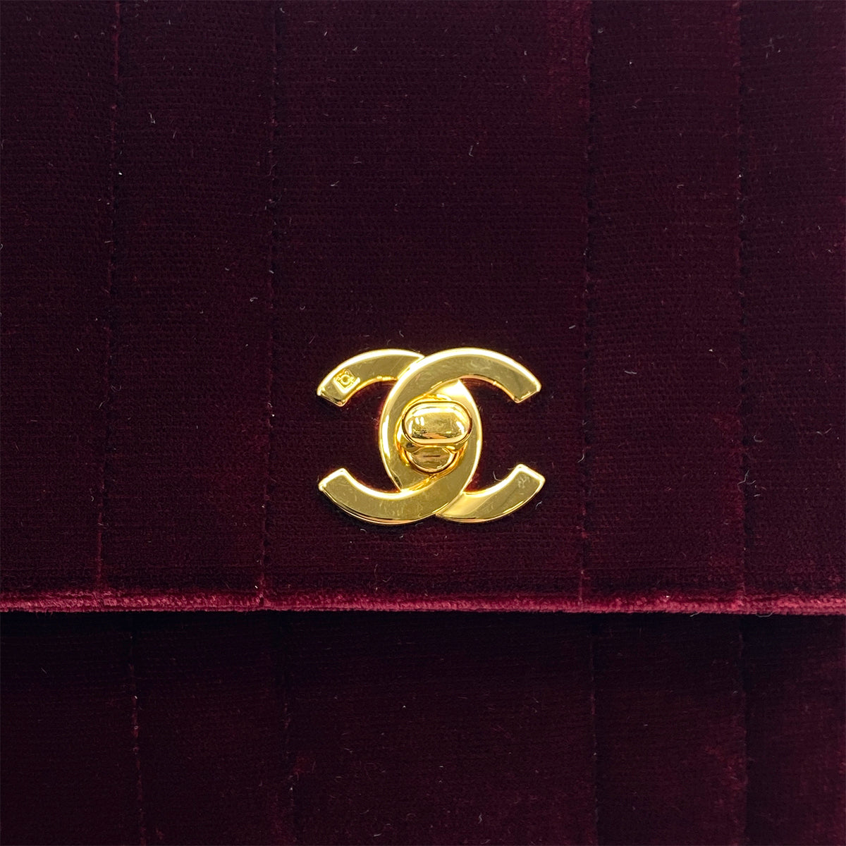 CHANEL CHANEL VINTAGE MADEMOISELLE HAND BAG BORDEAUX VELOR 90301744