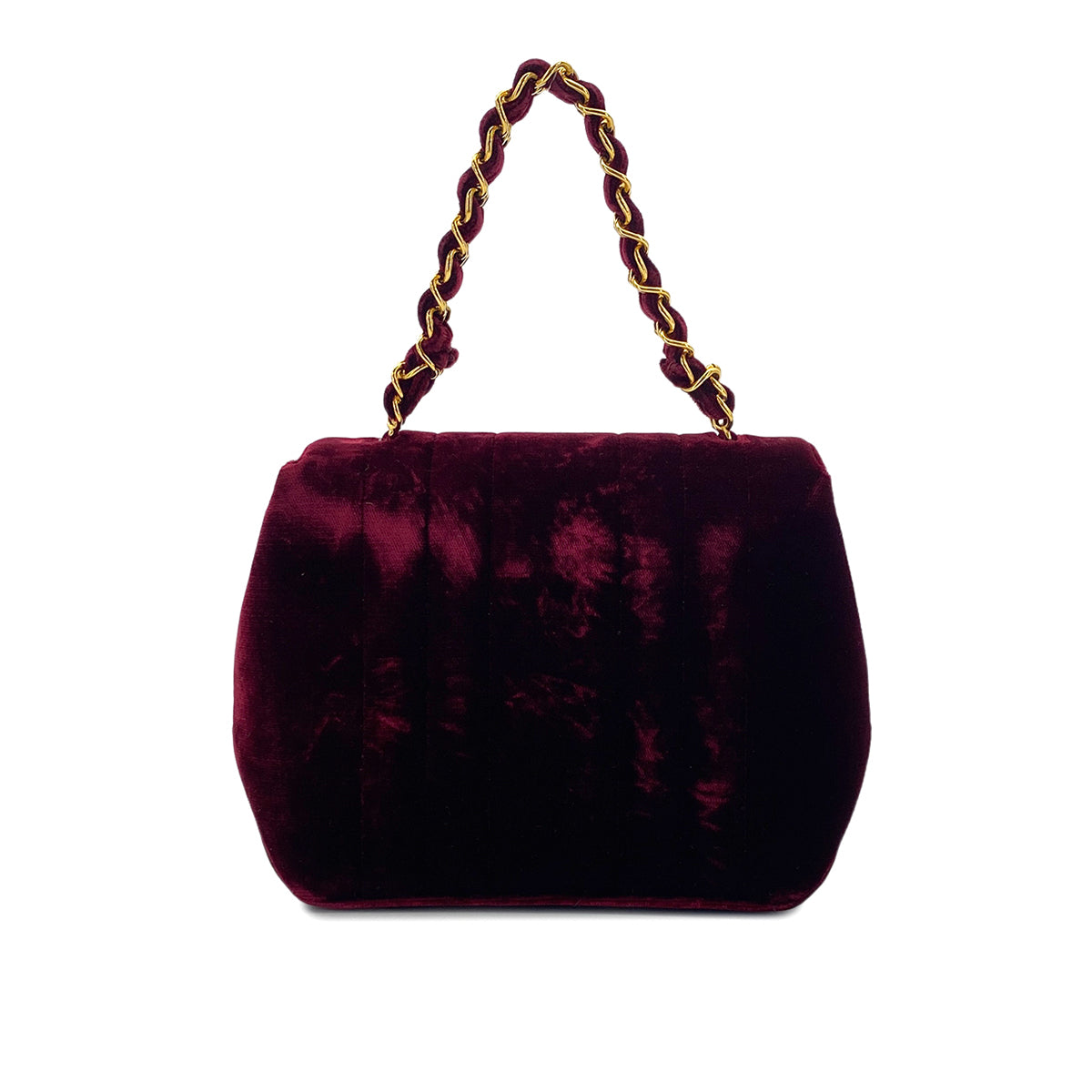 CHANEL CHANEL VINTAGE MADEMOISELLE HAND BAG BORDEAUX VELOR 90301744