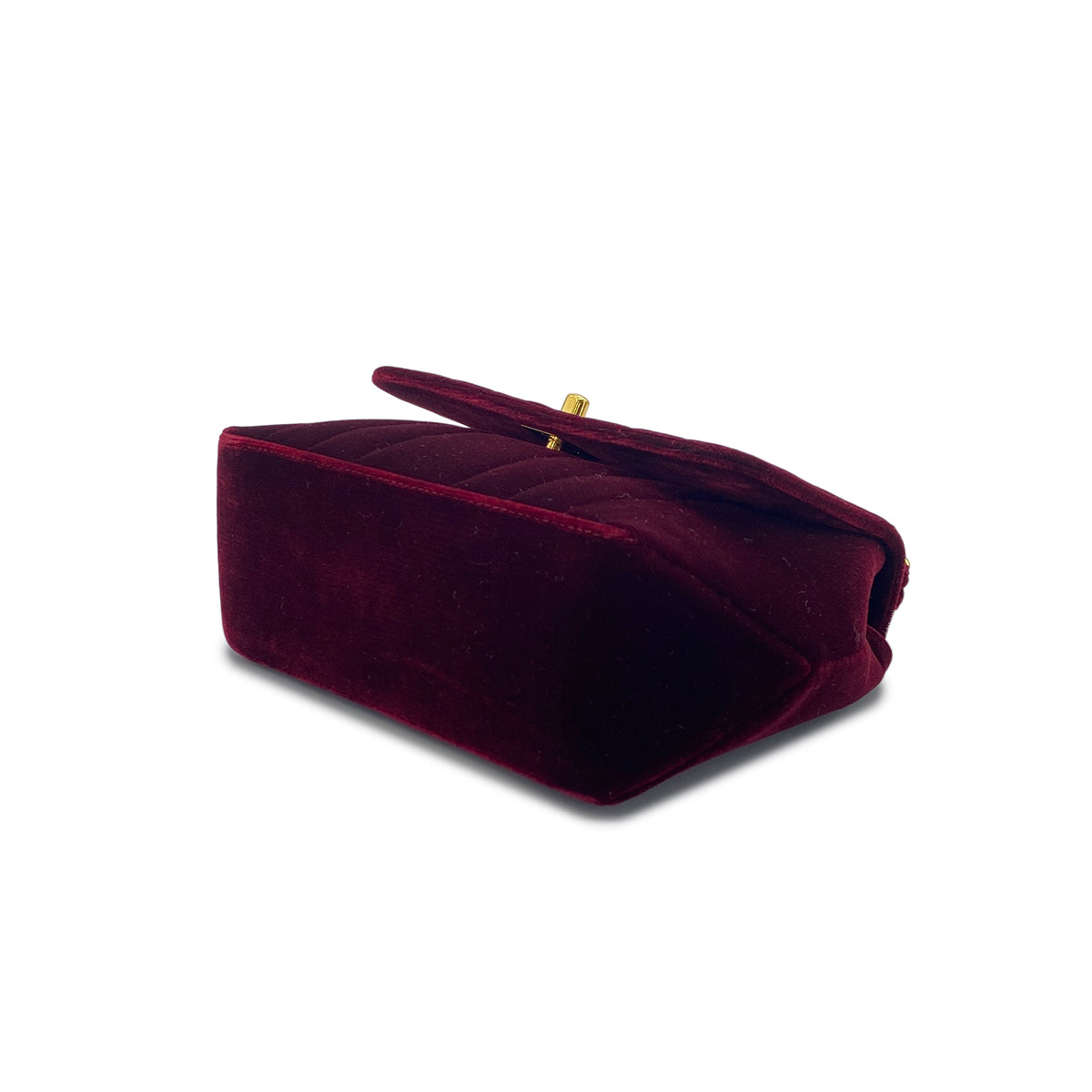 CHANEL CHANEL VINTAGE MADEMOISELLE HAND BAG BORDEAUX VELOR 90301744