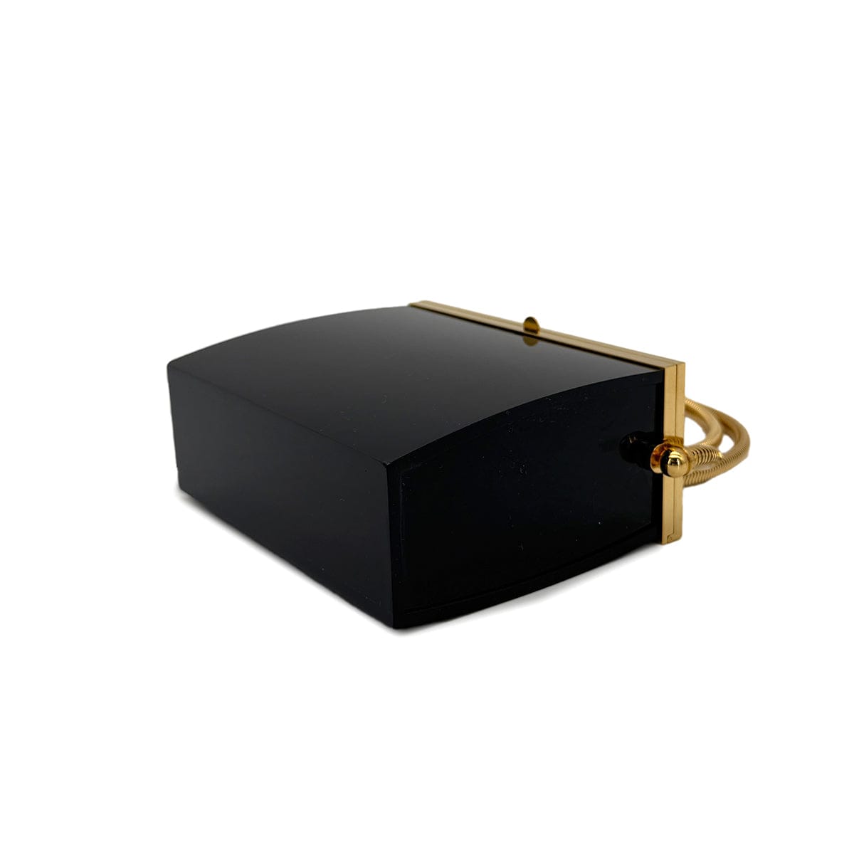 Chanel CHANEL VINTAGE MINAUDIERE SNAKE CHAIN SHOULDER VANITY BAG BLACK 97P 90272815