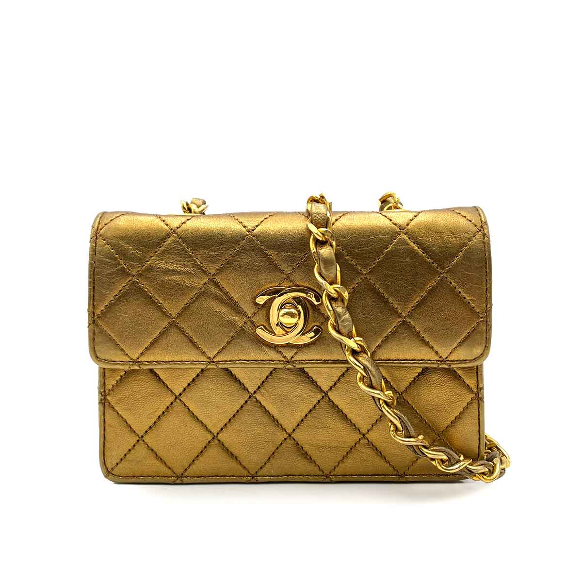 Chanel Chanel Vintage Mini Metallic Bronze Lambskin GHW #0 90232194