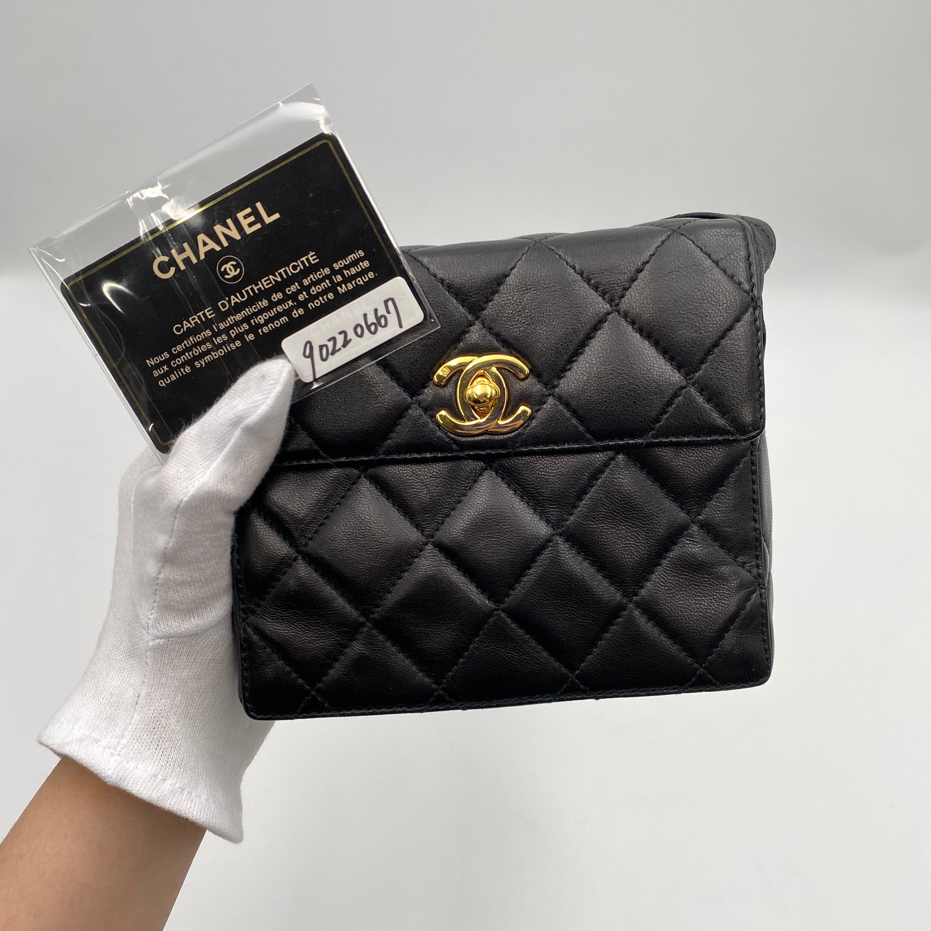 Chanel Chanel Vintage Mini Shoulder Satchel Black Lambskin #4 90220667