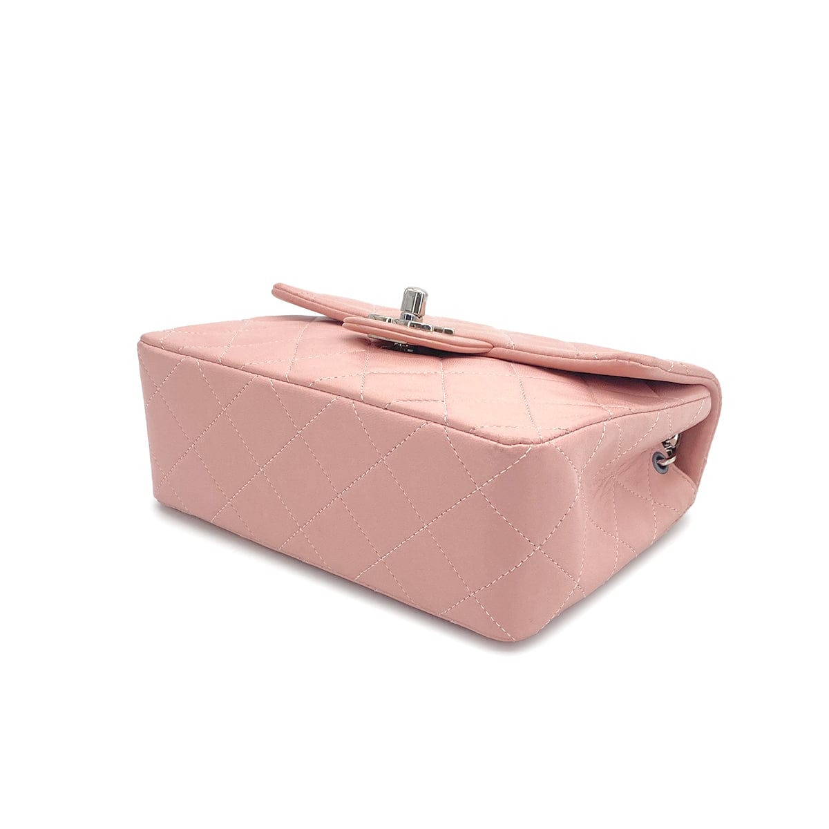 CHANEL CHANEL VINTAGE MINI SQUARE 17 CHAIN SHOULDER BAG PINK LAMB SKIN 90308993