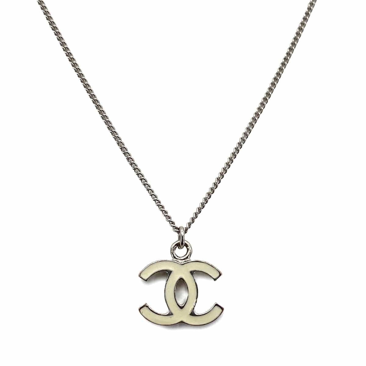 chanel CHANEL VINTAGE NECKLACE COCOMARK WHITE ACCESSORY 07V 90259938