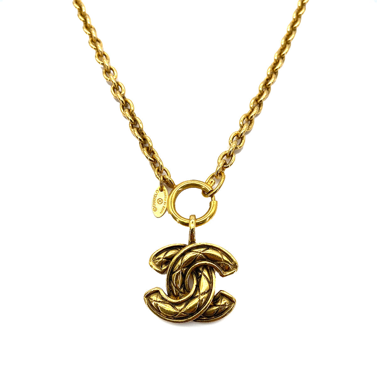 chanel CHANEL VINTAGE NECKLACE MATELASSE COCOMARK ACCESSORY 90261175