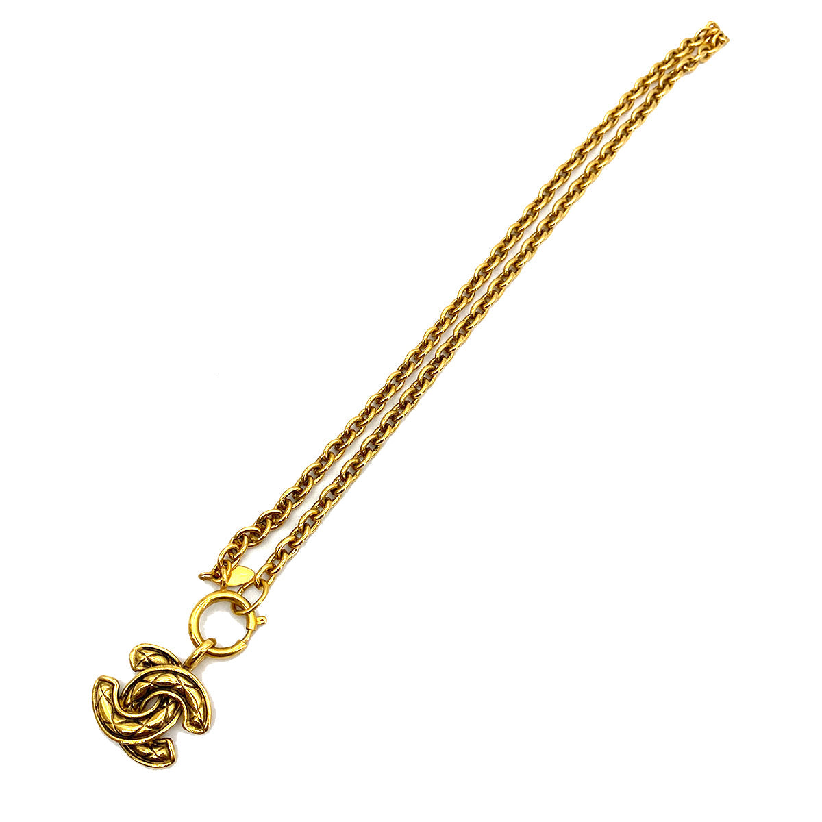 chanel CHANEL VINTAGE NECKLACE MATELASSE COCOMARK ACCESSORY 90261175