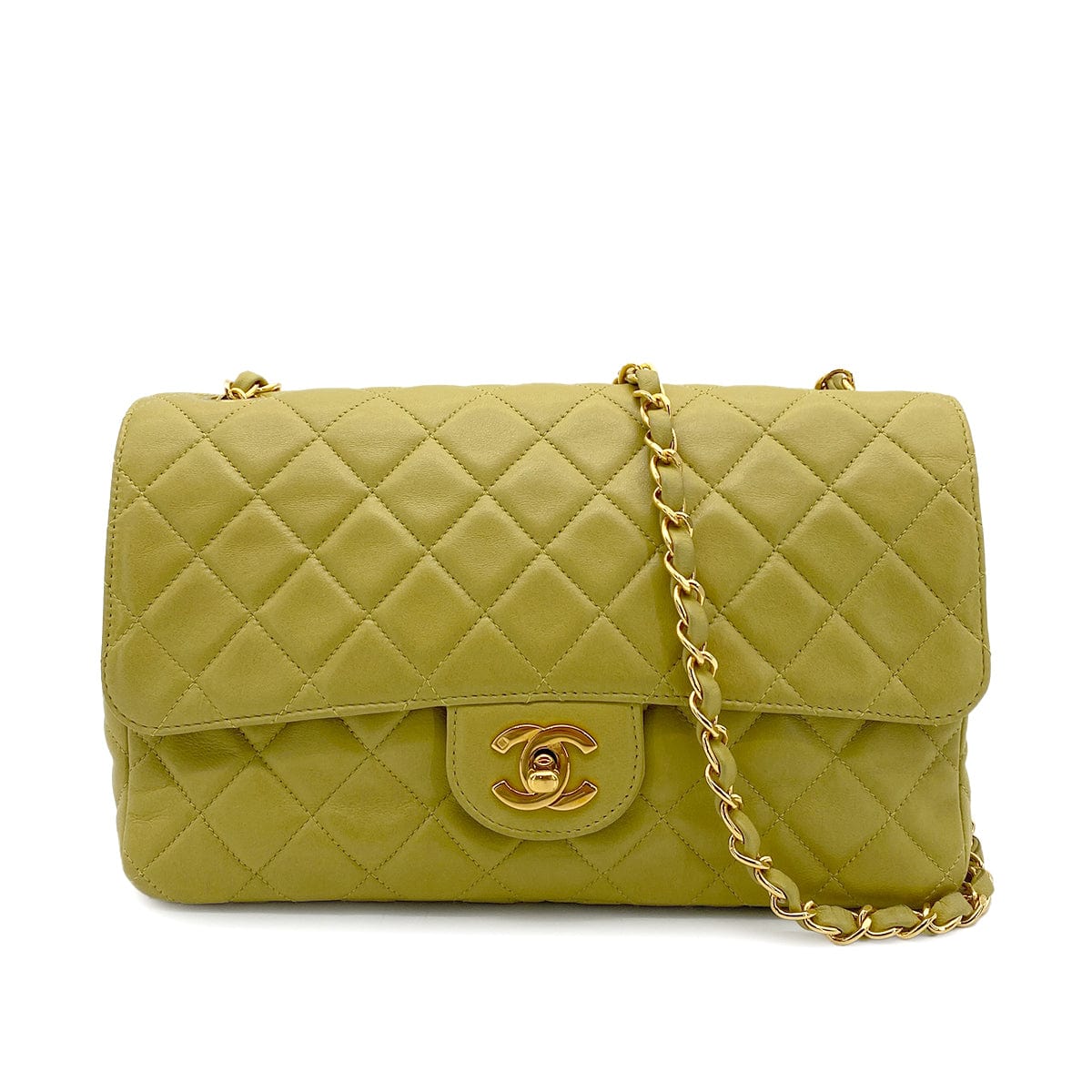 Chanel Chanel Vintage Single Flap Green Lambskin GHW #4 90251845