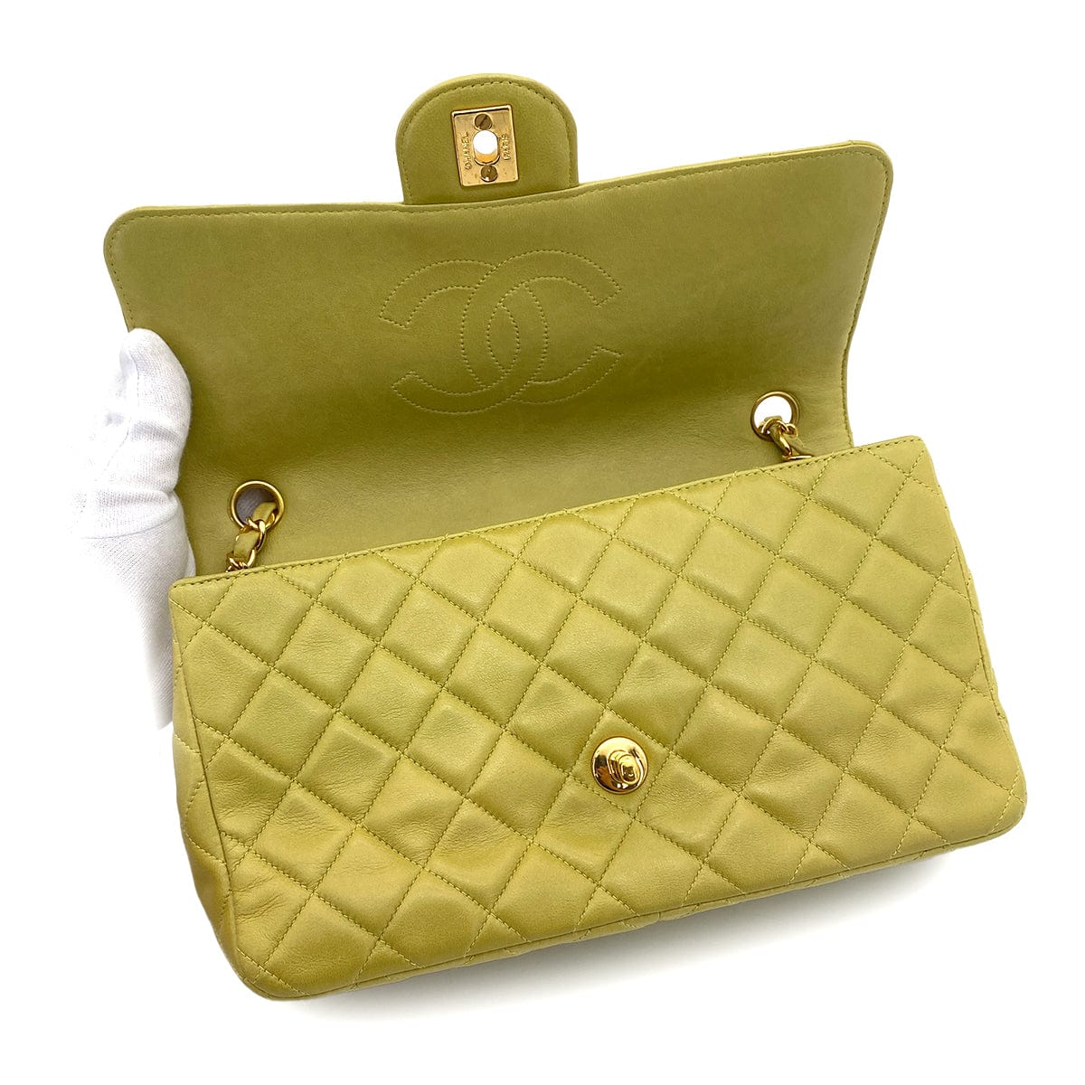 Chanel Chanel Vintage Single Flap Green Lambskin GHW #4 90251845