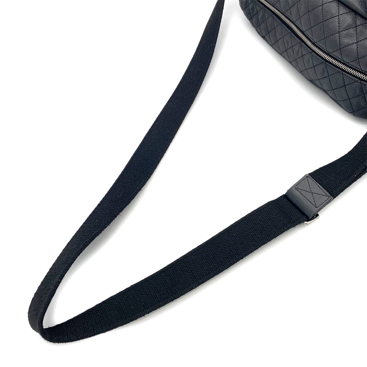 chanel CHANEL VINTAGE SPORTS LINE SHOULDER BAG BLACK LEATHER 90252972