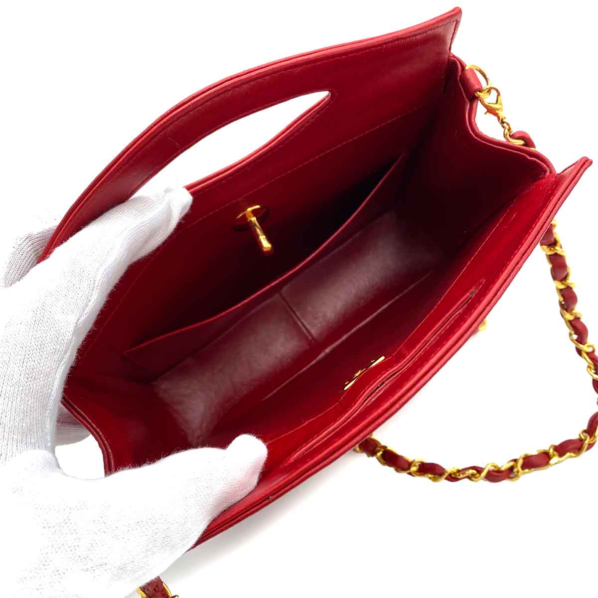 Chanel Chanel Vintage Top Handle Tote Red Lambskin GHW #1
 90232185