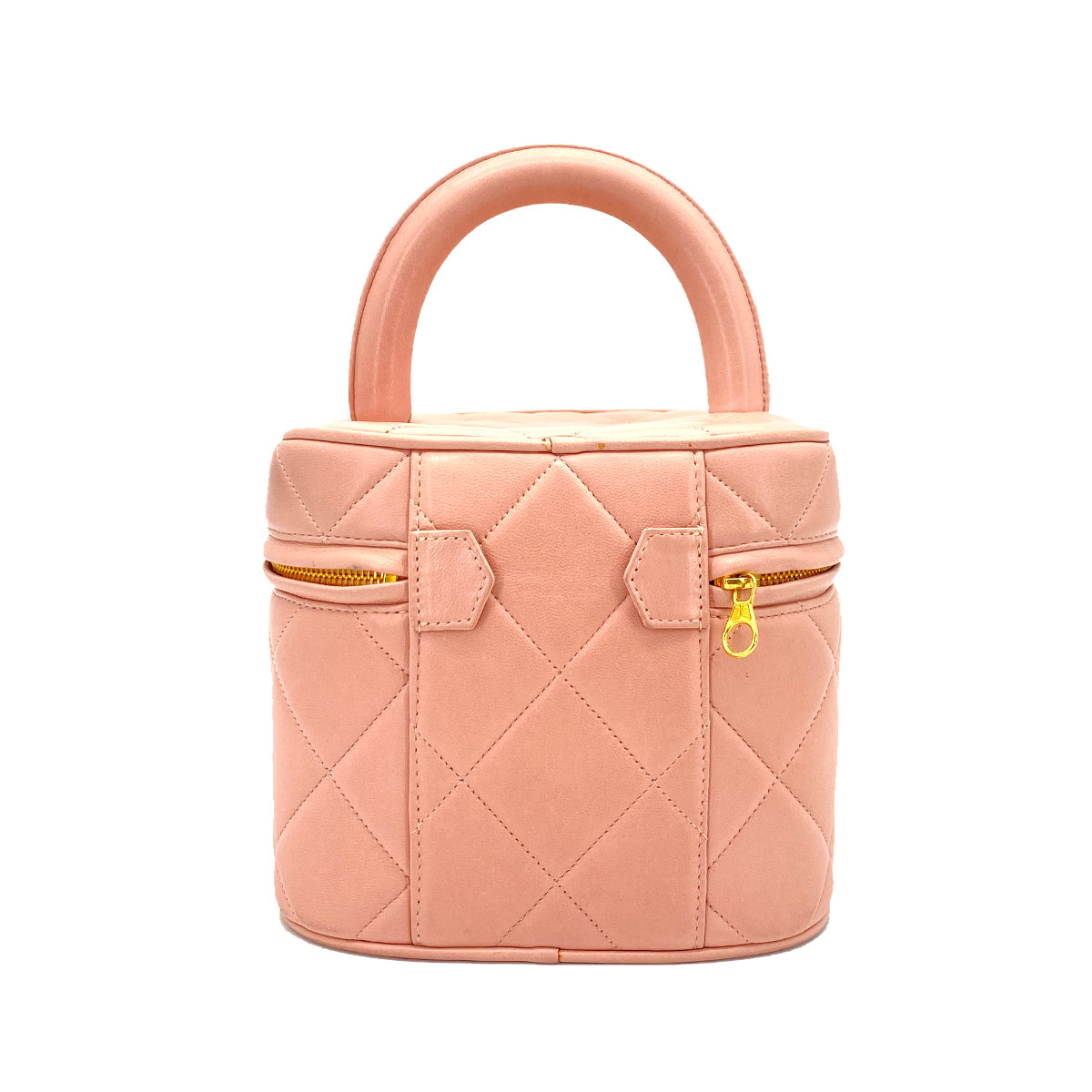 CHANEL CHANEL VINTAGE VANITY HAND BAG PINK LAMB SKIN 90261563
