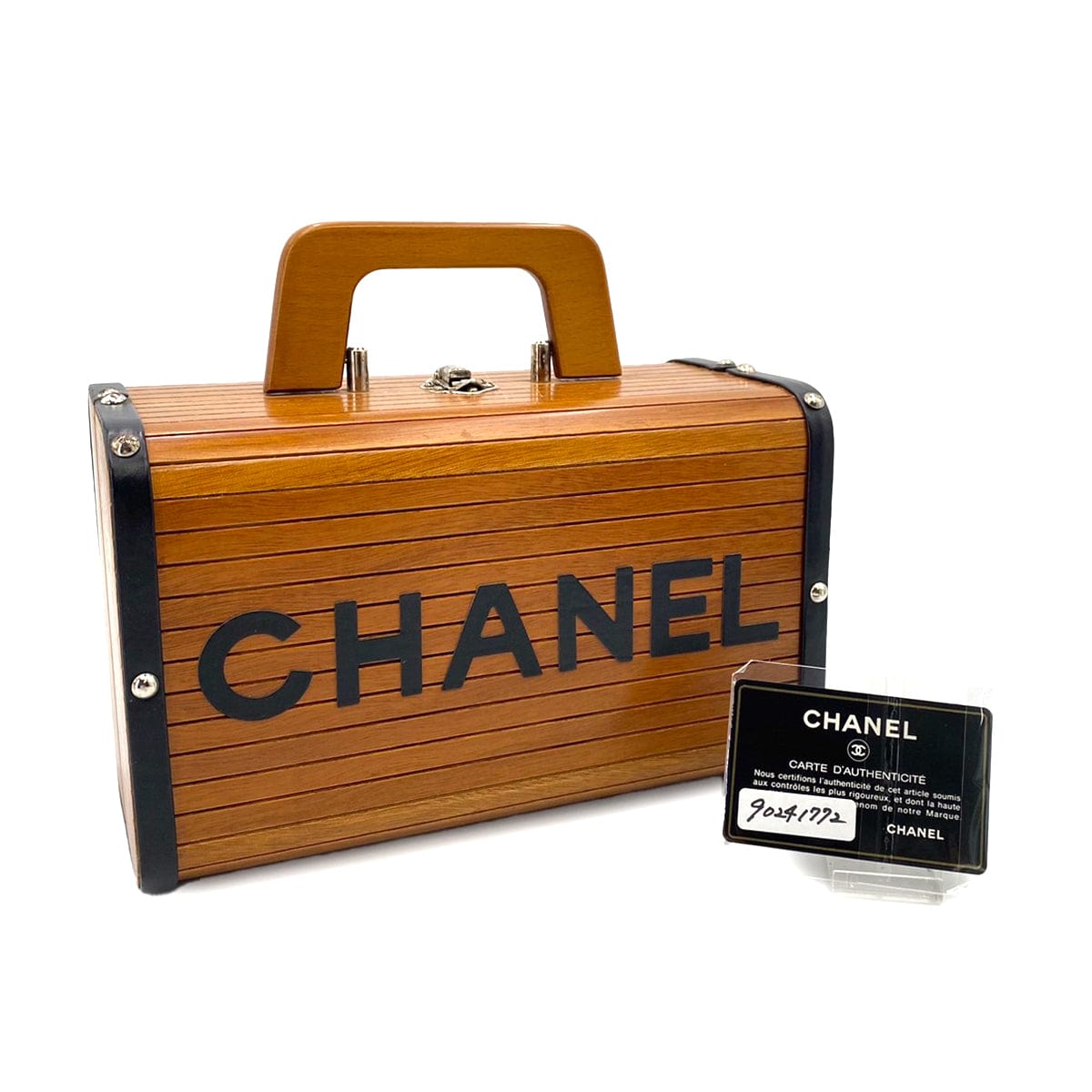 CHANEL Chanel Vintage Vanity Wood / Leather Brown #3 90241772