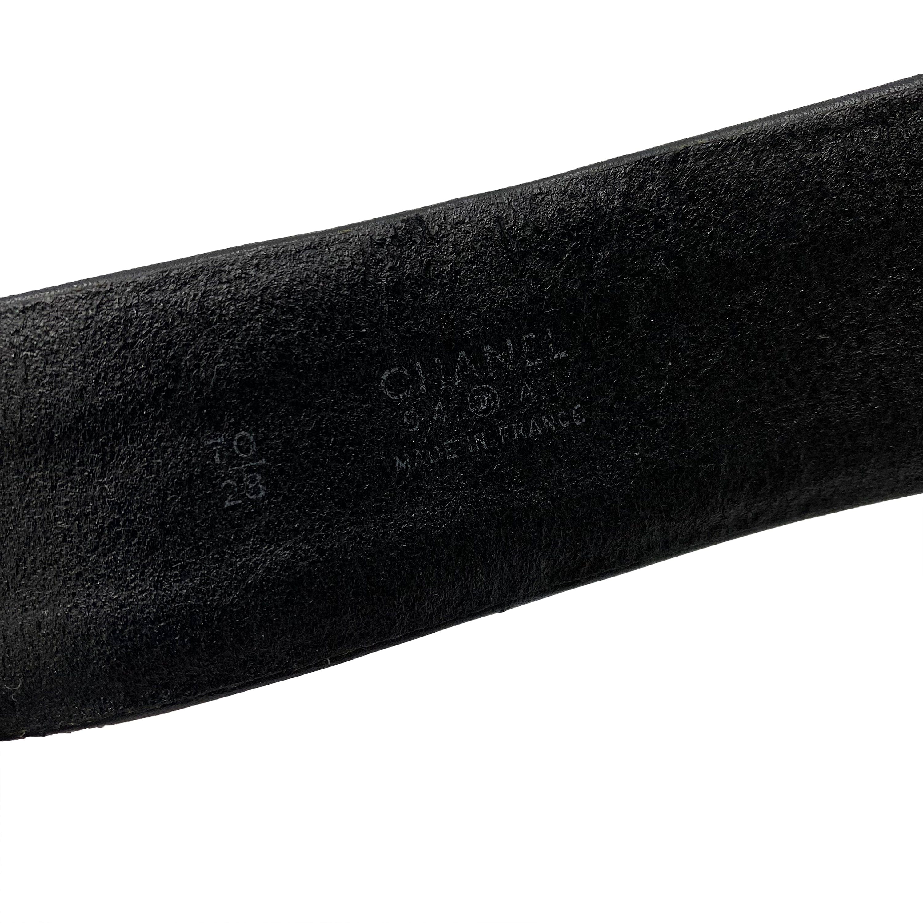 Chanel CHANEL VINTAGE WAIST BELT BAG BLACK LAMB SKIN 90225289