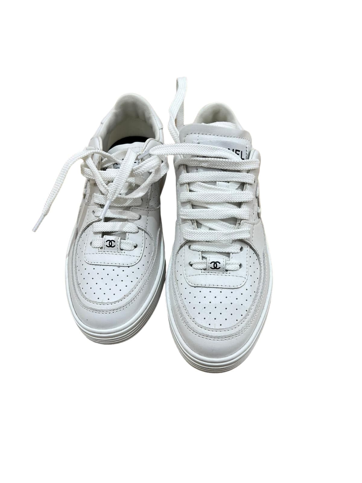 Chanel Chanel White Classic Sneakers - 34