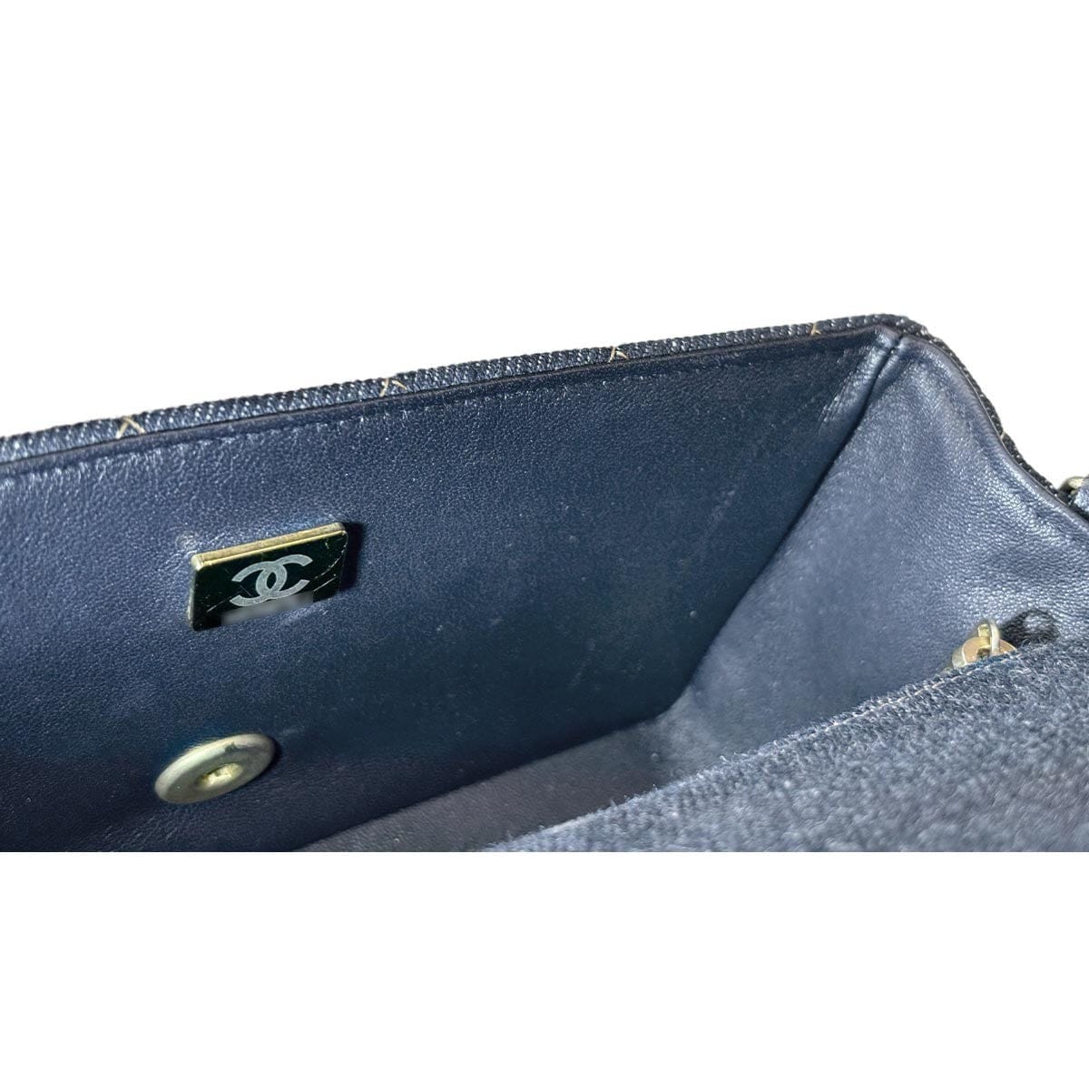 CHANEL CHANEL Mini Matelasse Classic Chain Shoulder Bag Denim Dark blue A69900 90330104