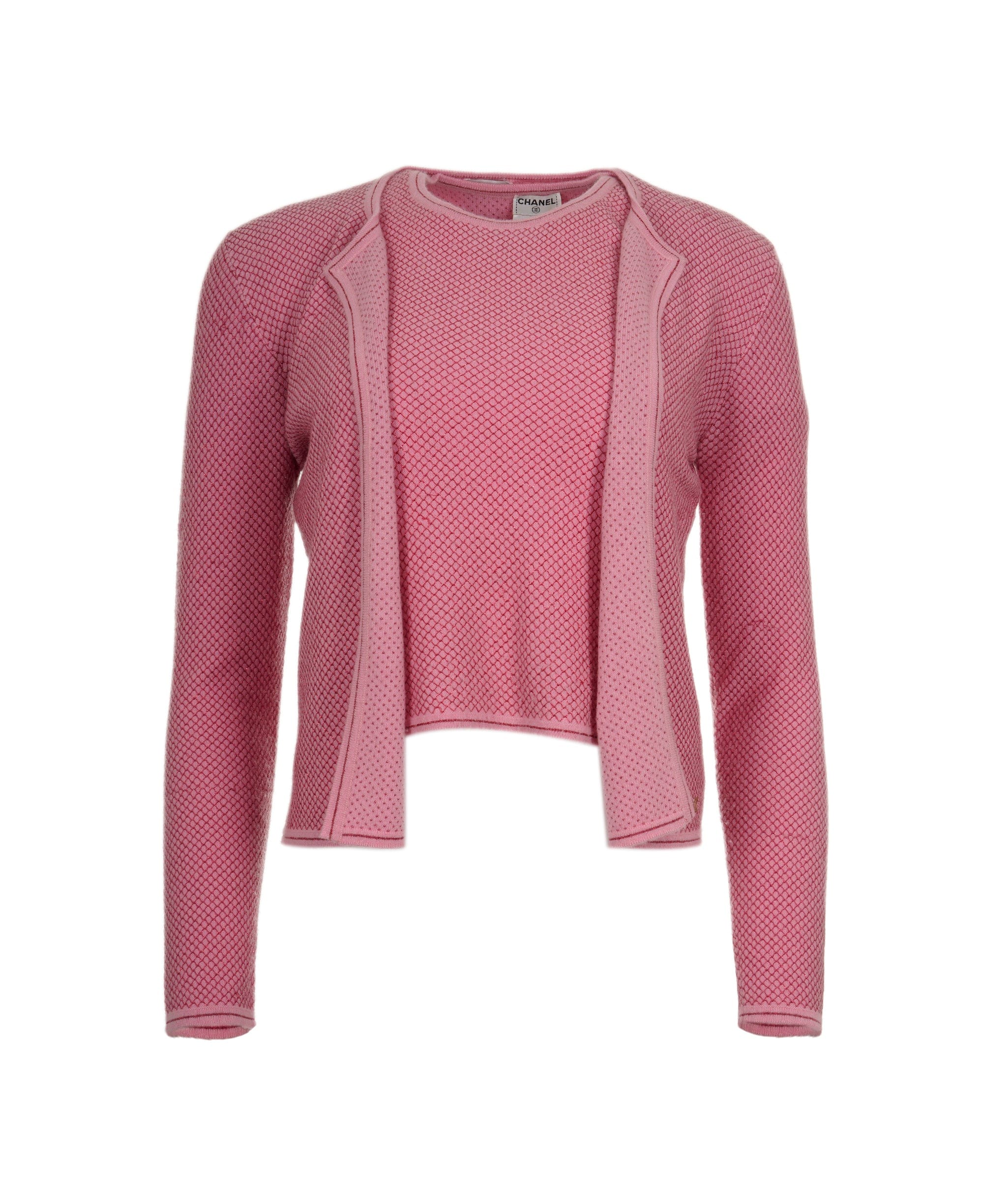 Chanel Chanel 01C Knit Cardigan Pink ASL8307