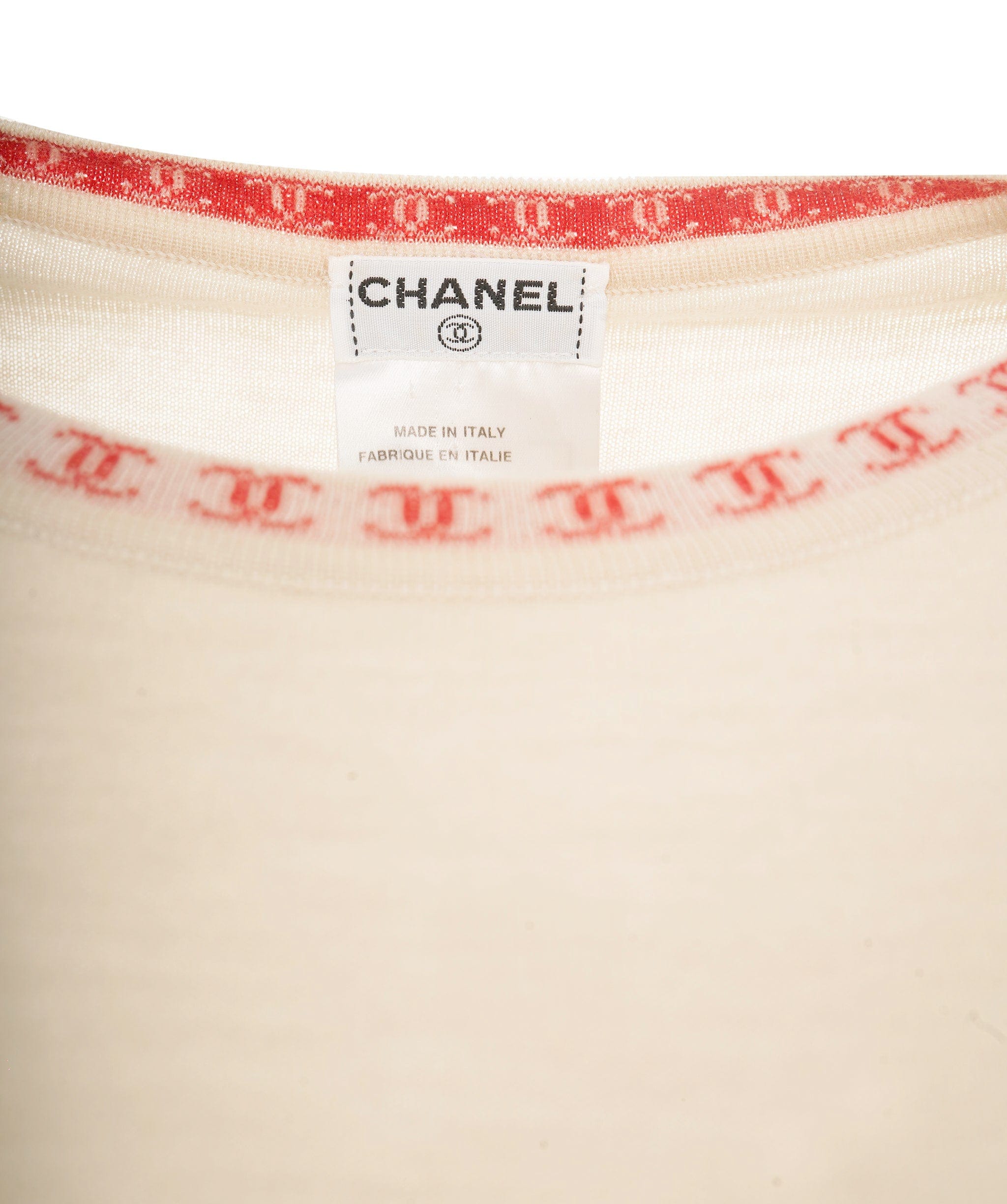 Chanel Chanel 01S CC Trim Top #38 Cashmere Beige ASL9811