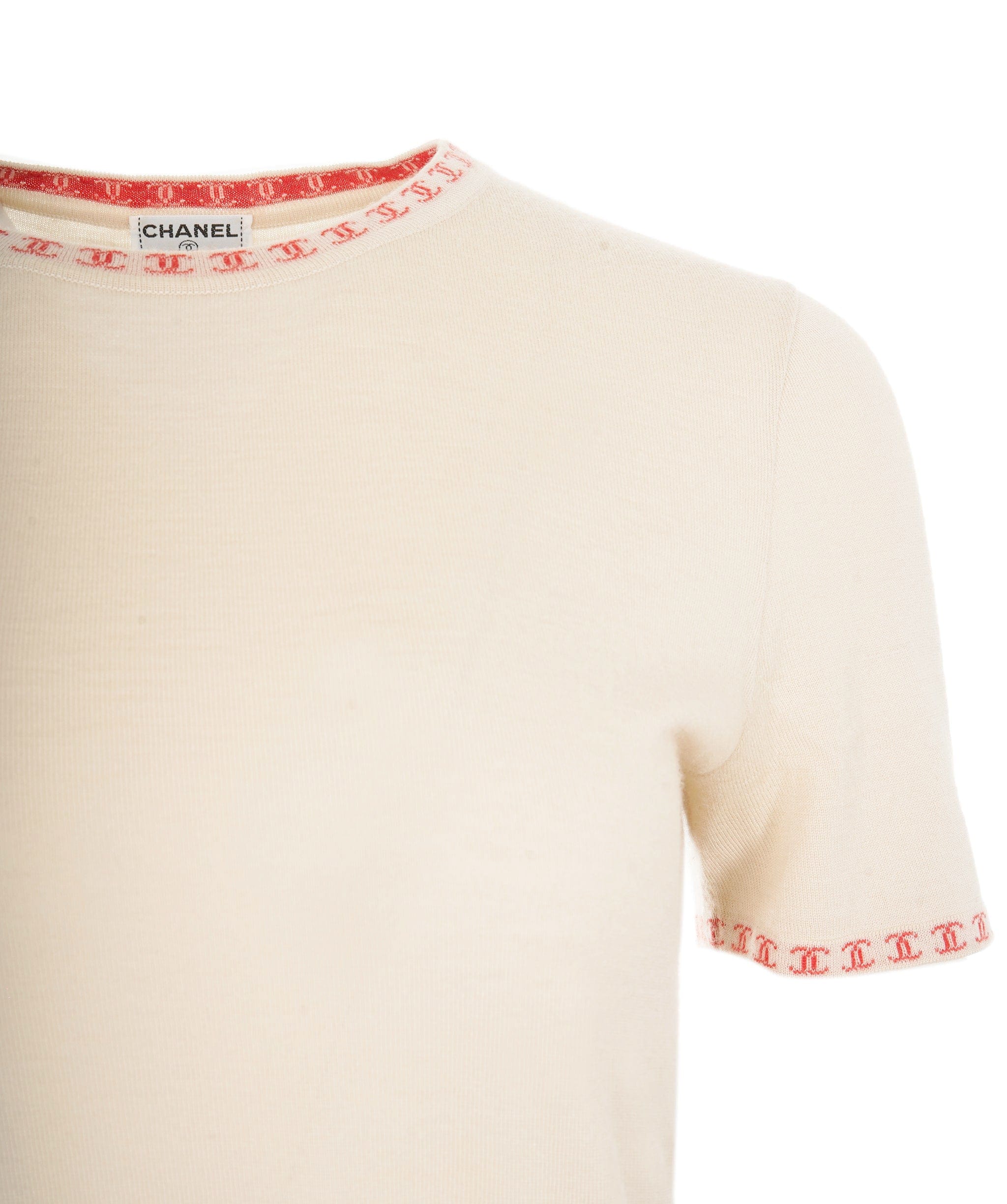 Chanel Chanel 01S CC Trim Top #38 Cashmere Beige ASL9811