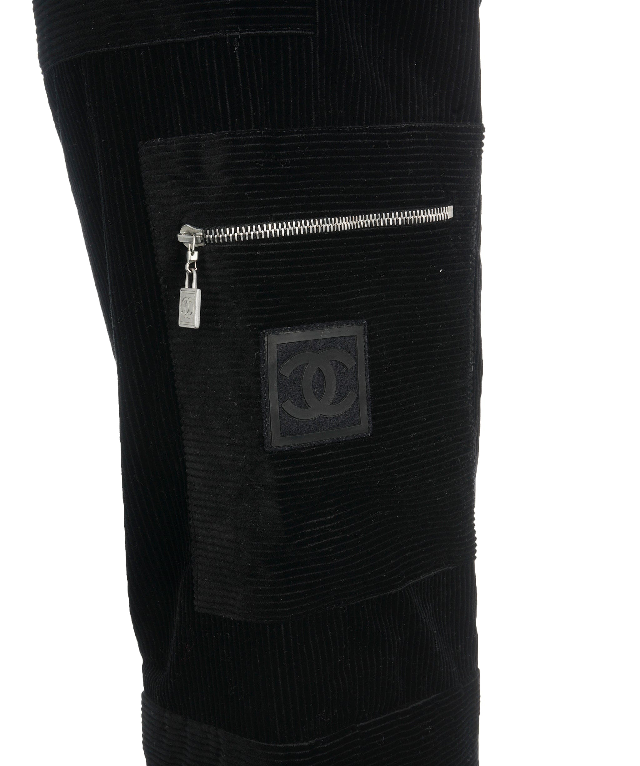 Chanel Chanel 03A Corduroy Pants Black ASL9201