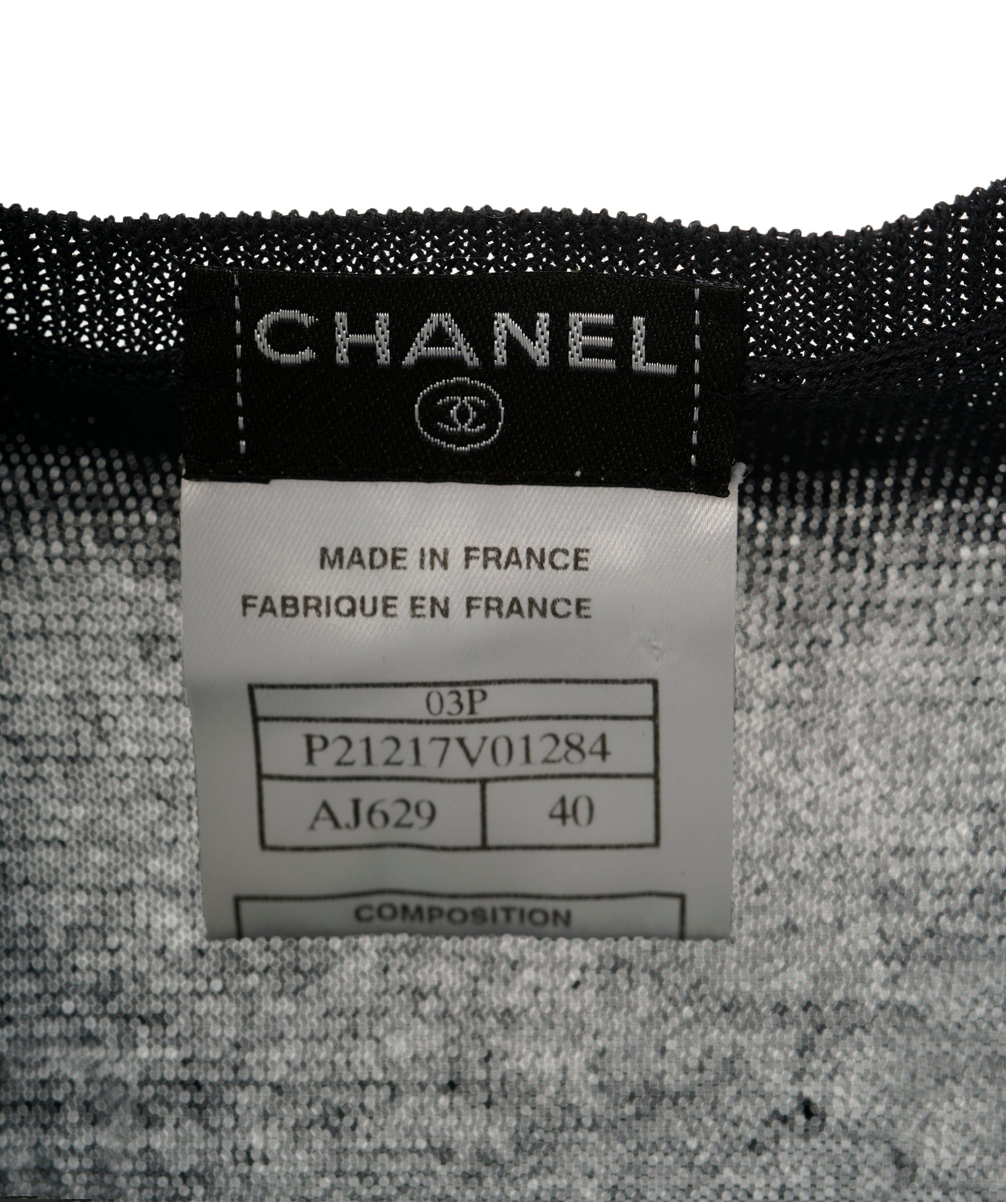 Chanel Chanel 03P CC Summer Knit Top Black ASL9146