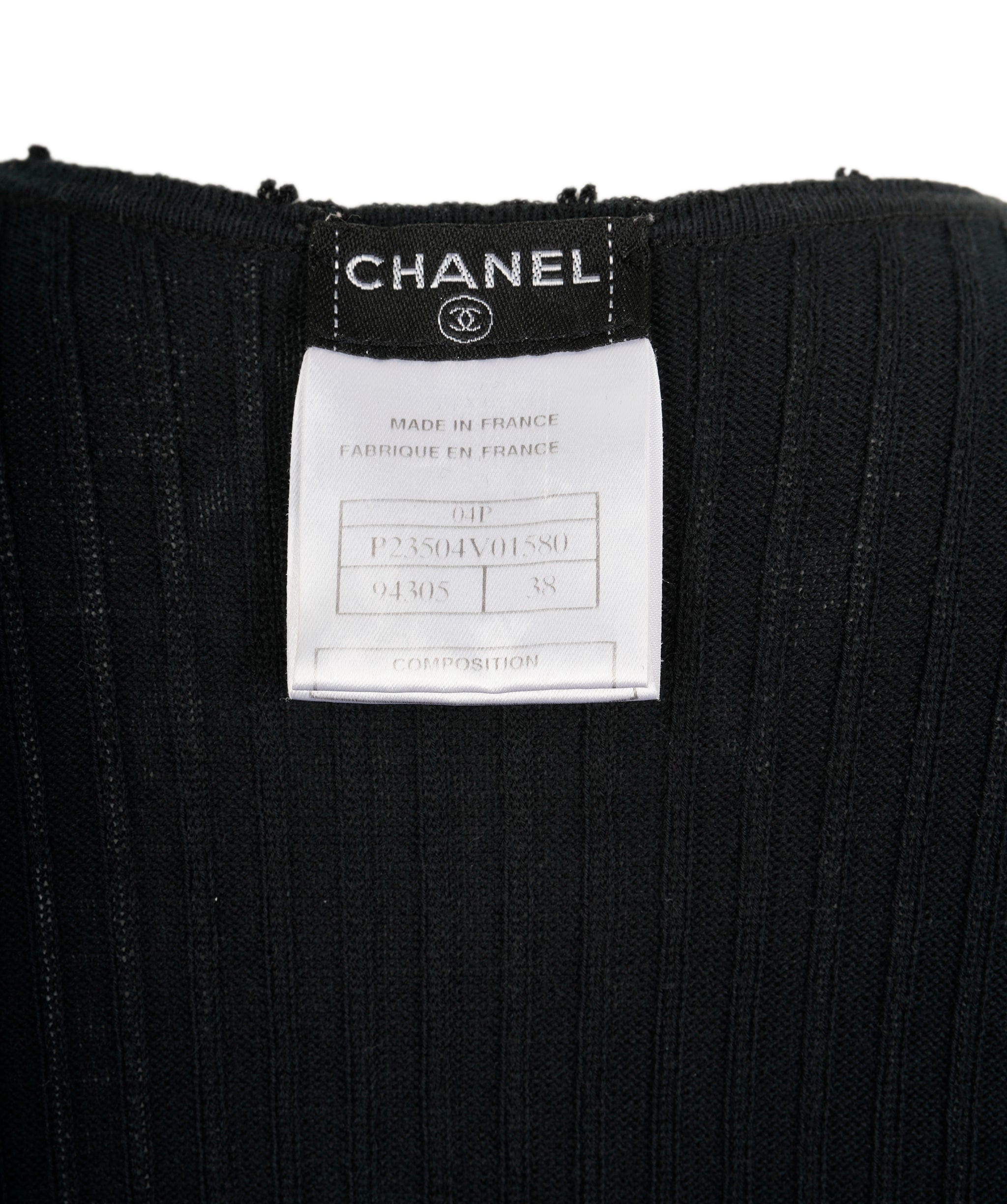 Chanel Chanel 04P CC Rib Knit Black ASL8308