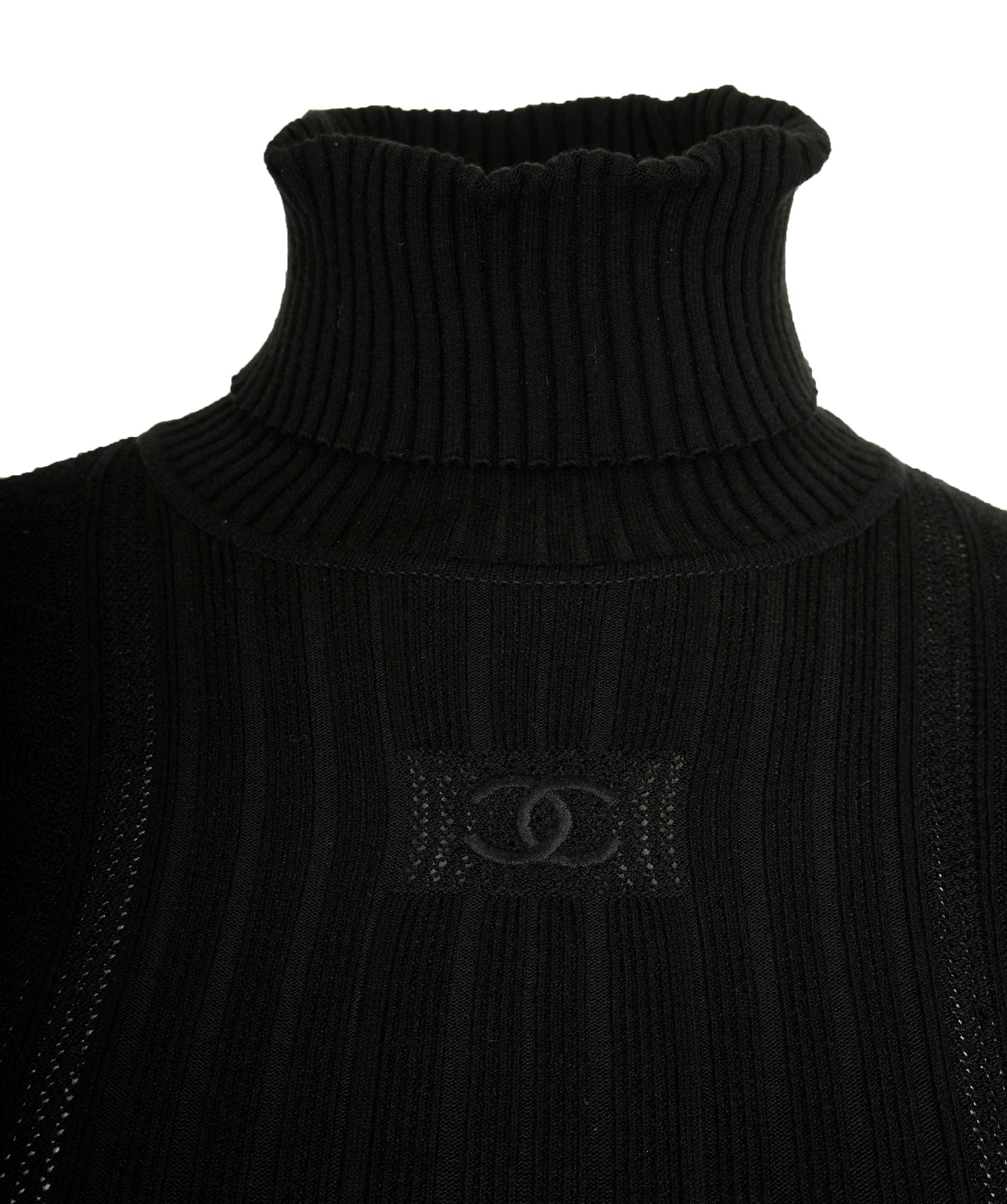 Chanel Chanel 05A CC Turtle Sweater Black ASL9710