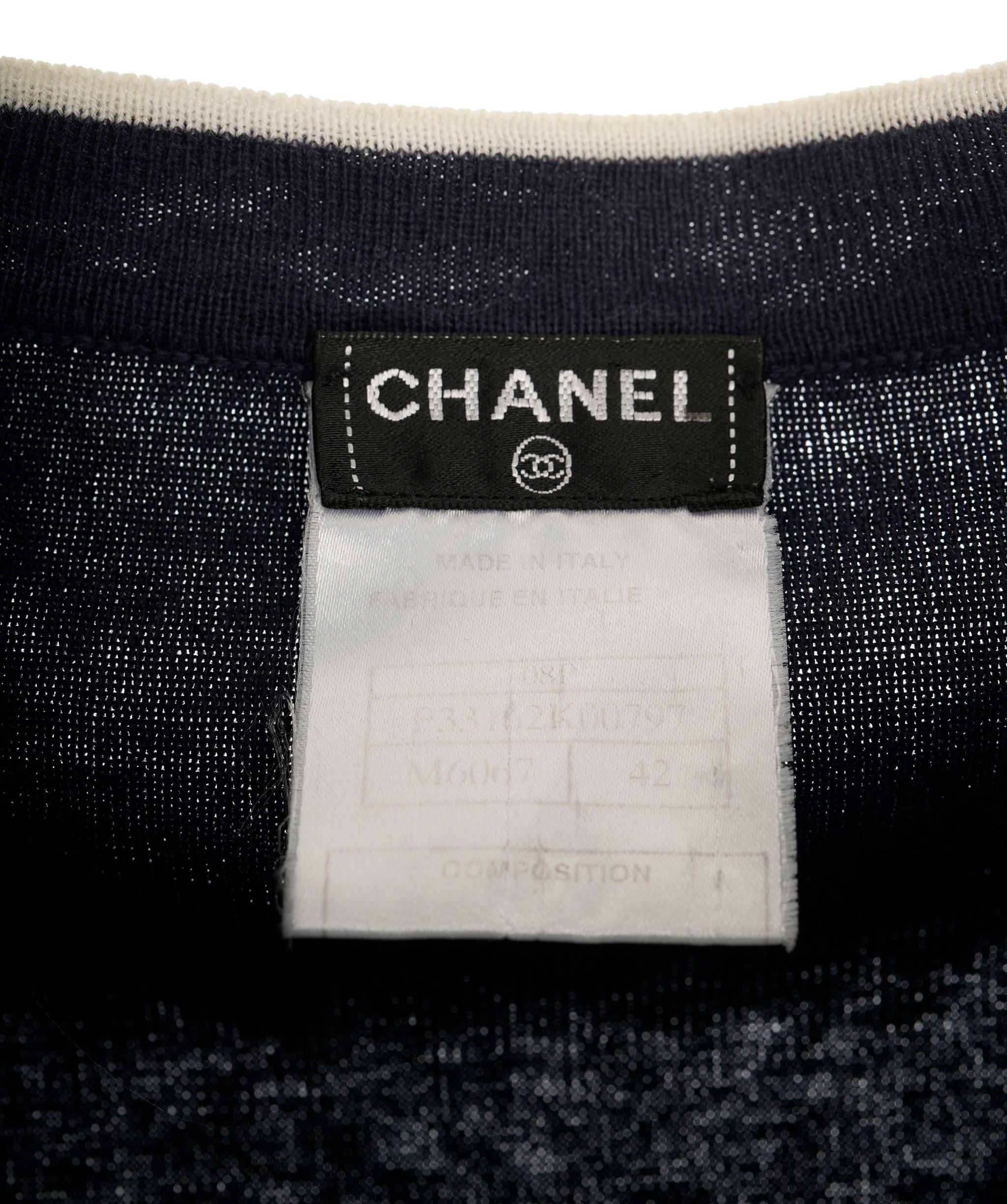 Chanel Chanel 08p CC Sleeve Top Navy 42 ASL9136