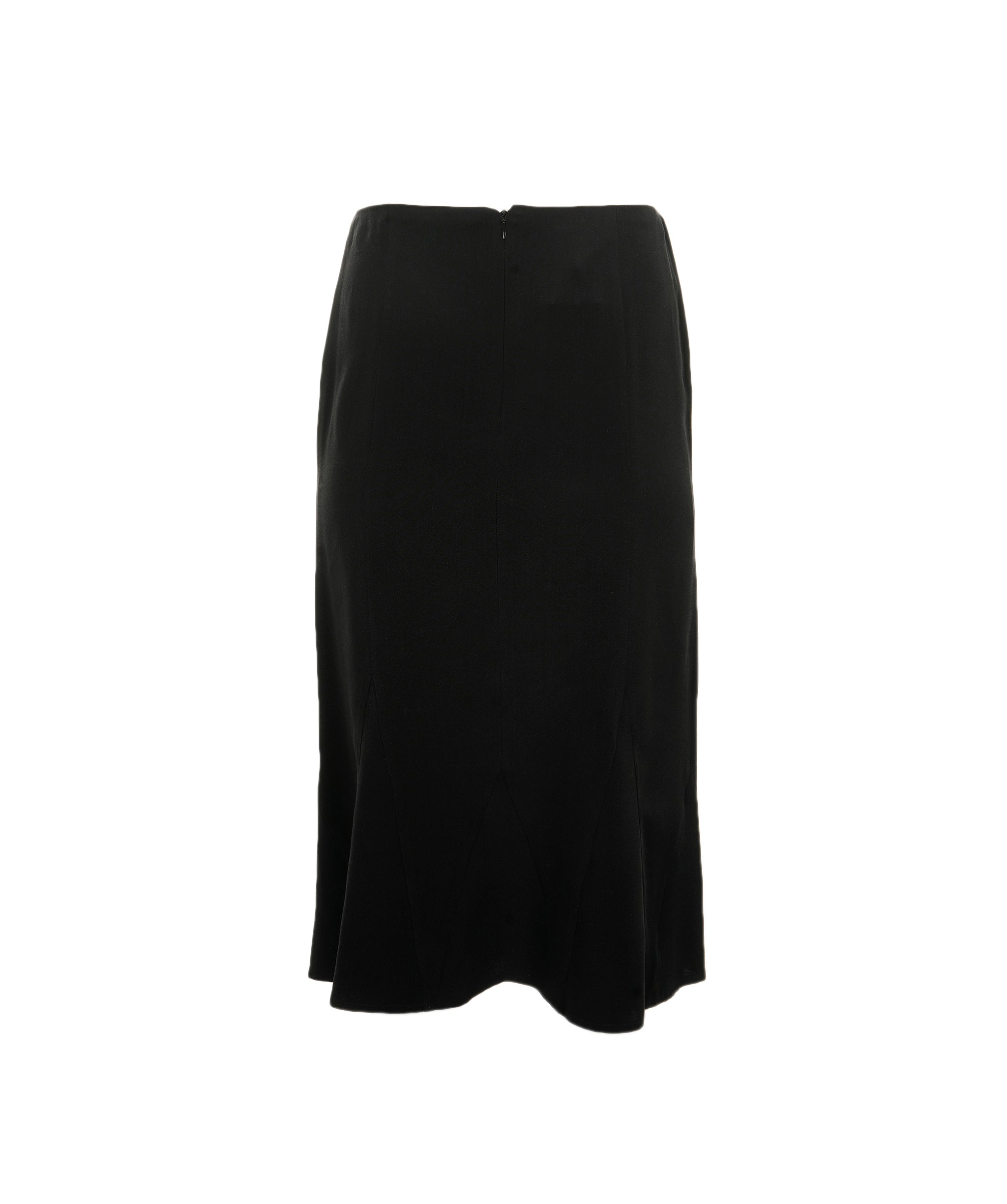 Chanel Chanel 100% silk black midi skirt - AJC0087