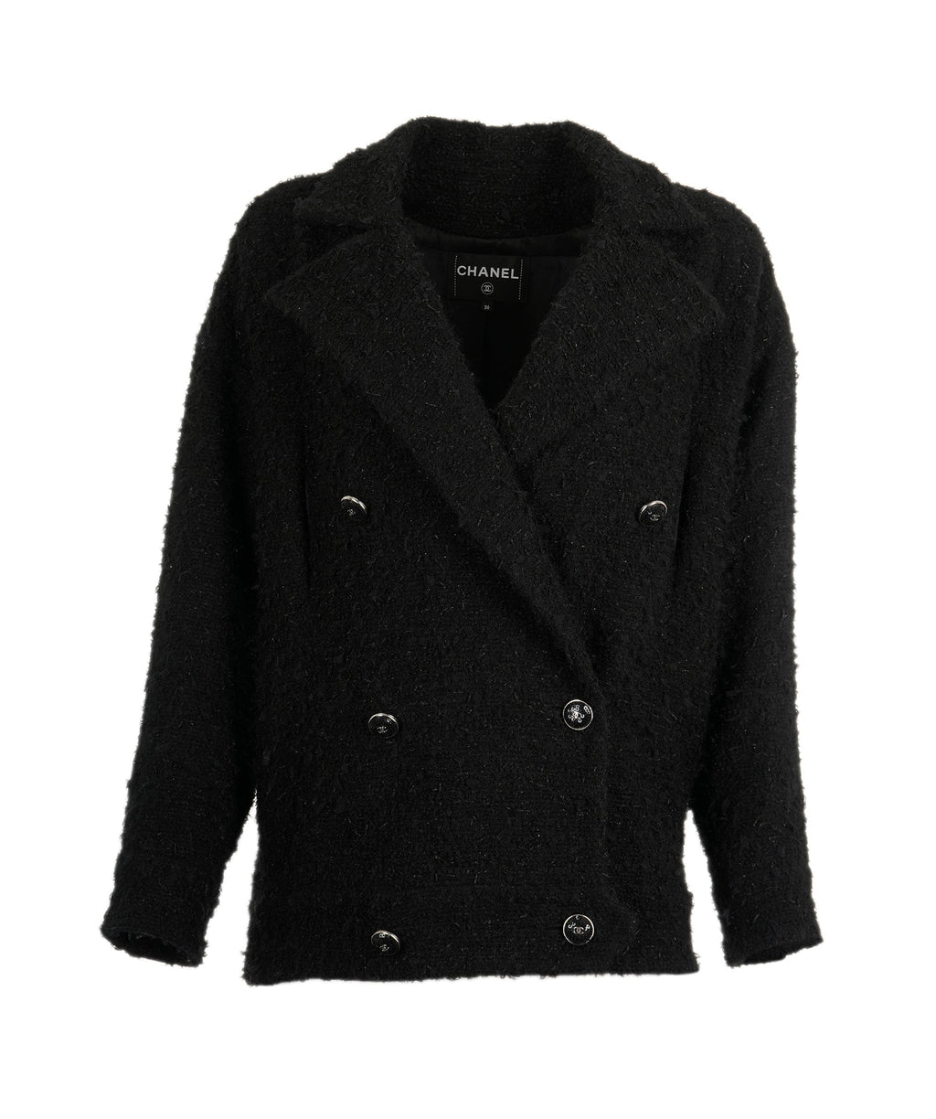 Chanel 2022 Jacket tweed black FR36 P71166V47698 AVC1305 