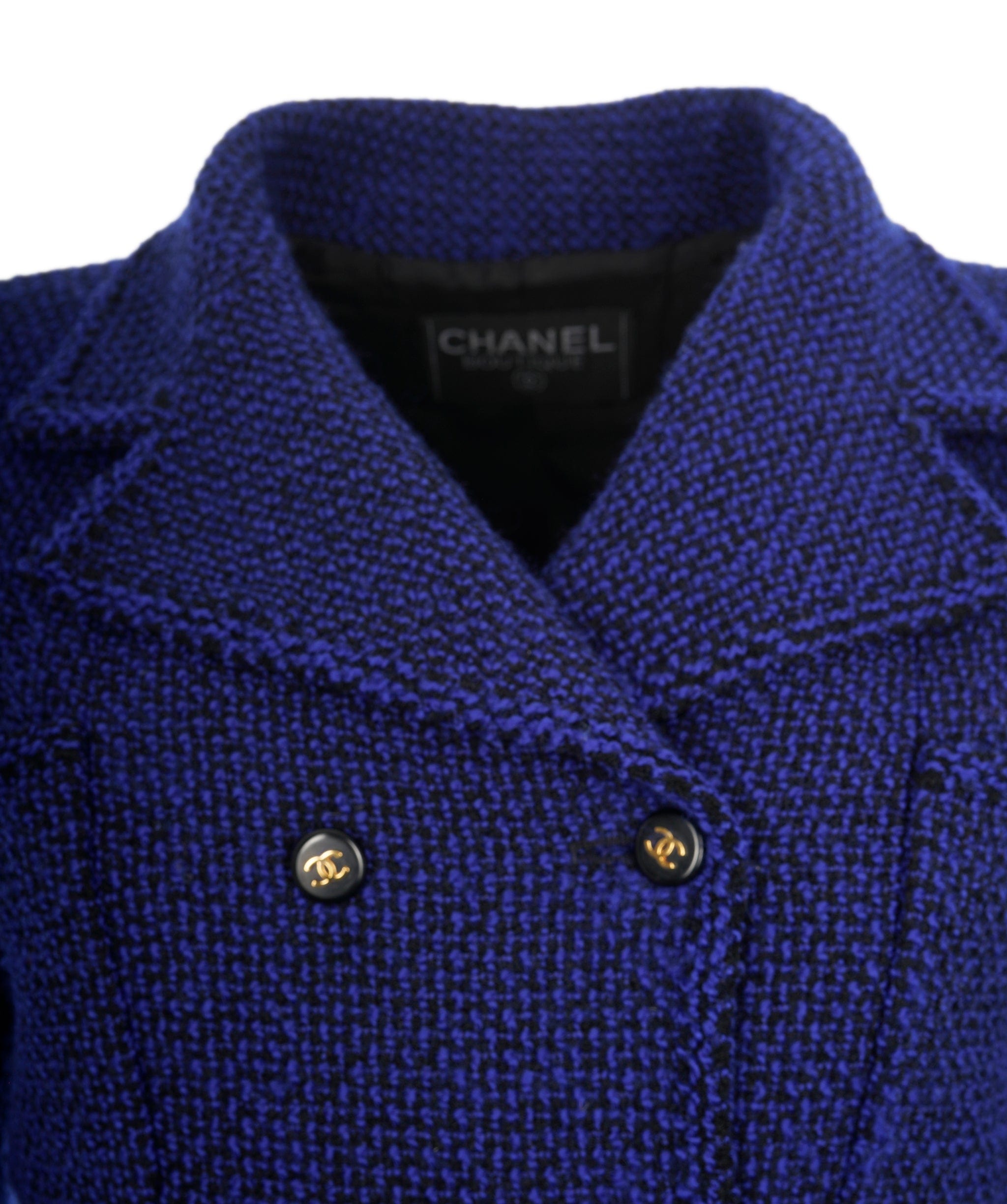 Chanel Chanel 4-Pocket Jacket Blue Electric Tweed SKC1390