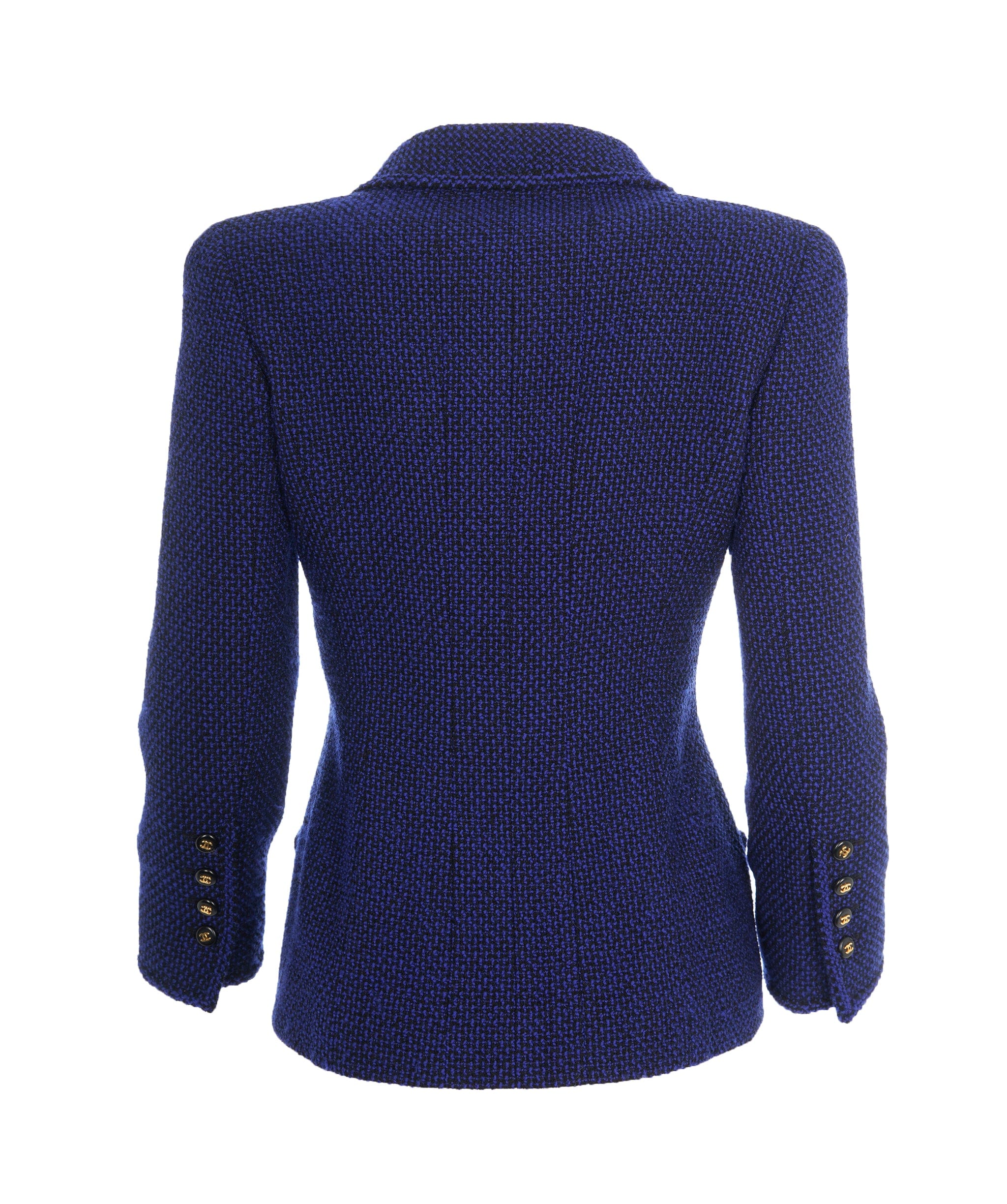 Chanel Chanel 4-Pocket Jacket Blue Electric Tweed SKC1390