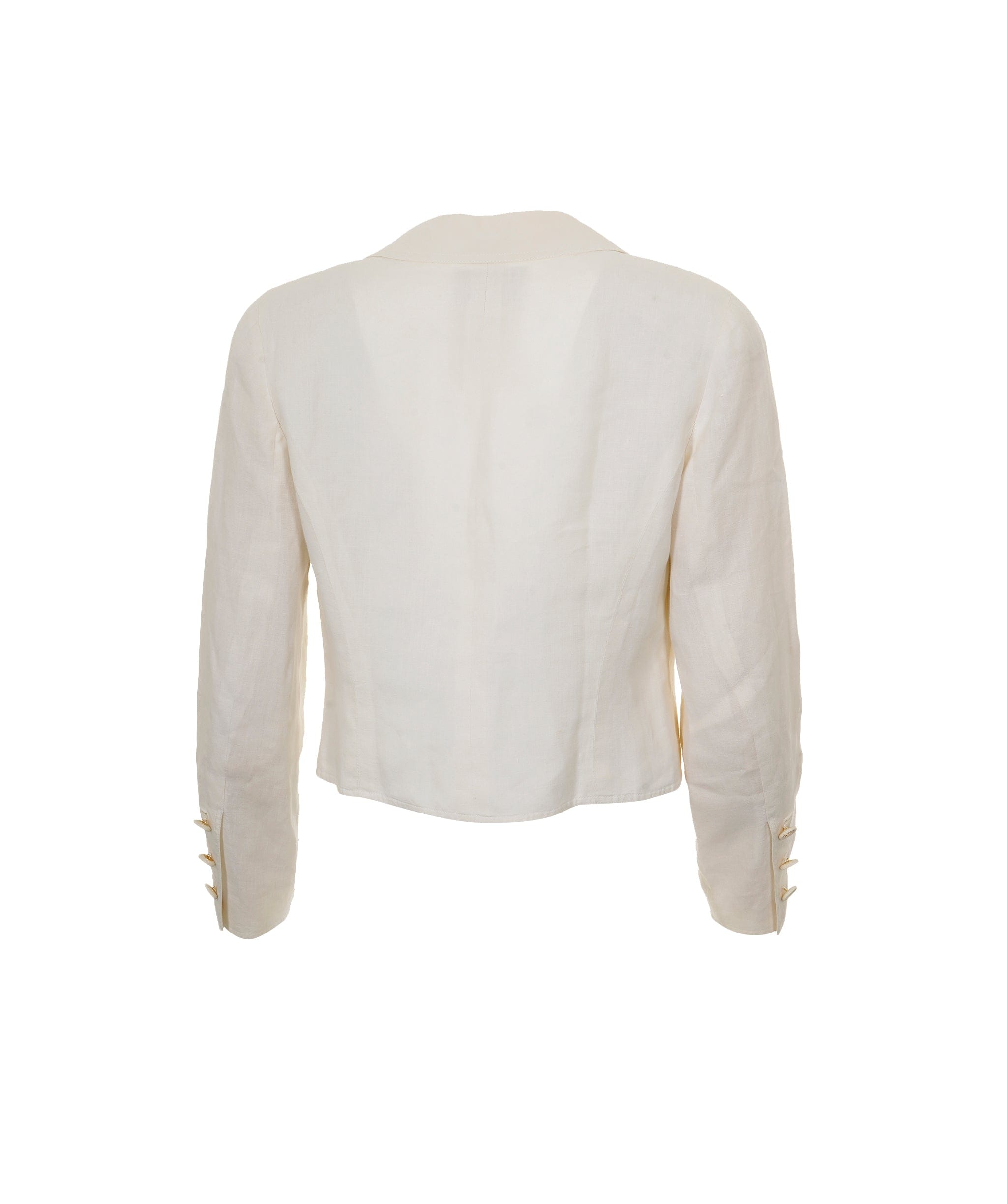 Chanel Chanel 94P Linen Cropped Jacket White ASL7720