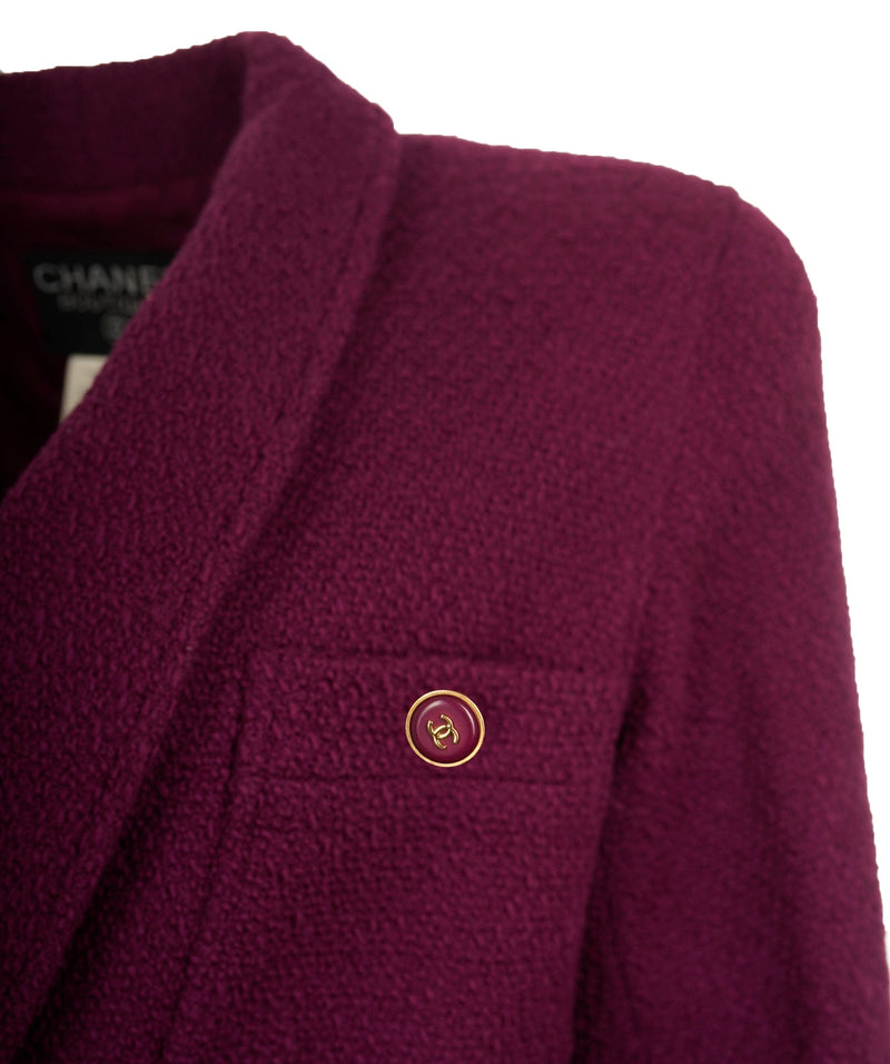 Chanel 95A Big CC Button Jacket Purple ASL9345 – LuxuryPromise