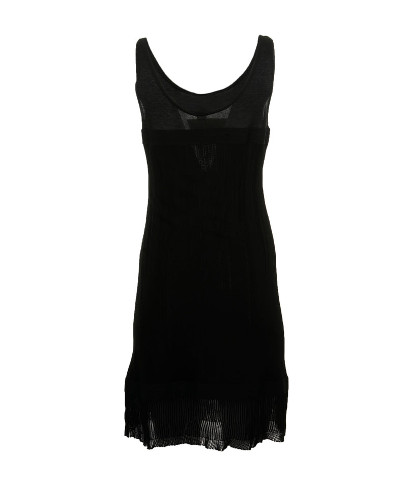 Chanel Chanel Black Jersey Chenille Dress ASL4601