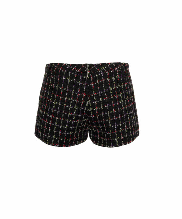 Chanel chanel black multi-colour tweed shorts  ASL8476