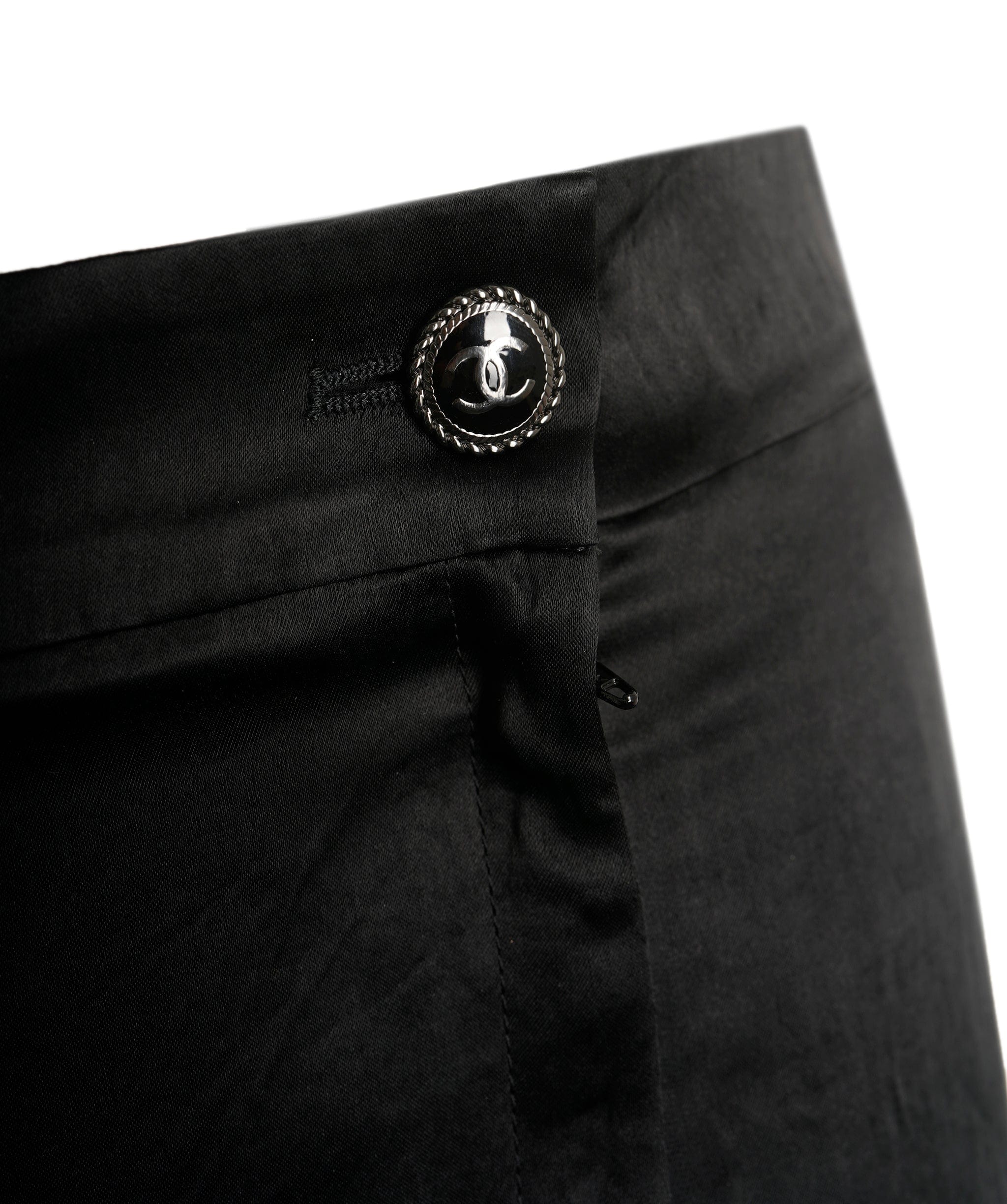 Chanel Chanel Black Silk CC Trousers ALC0843
