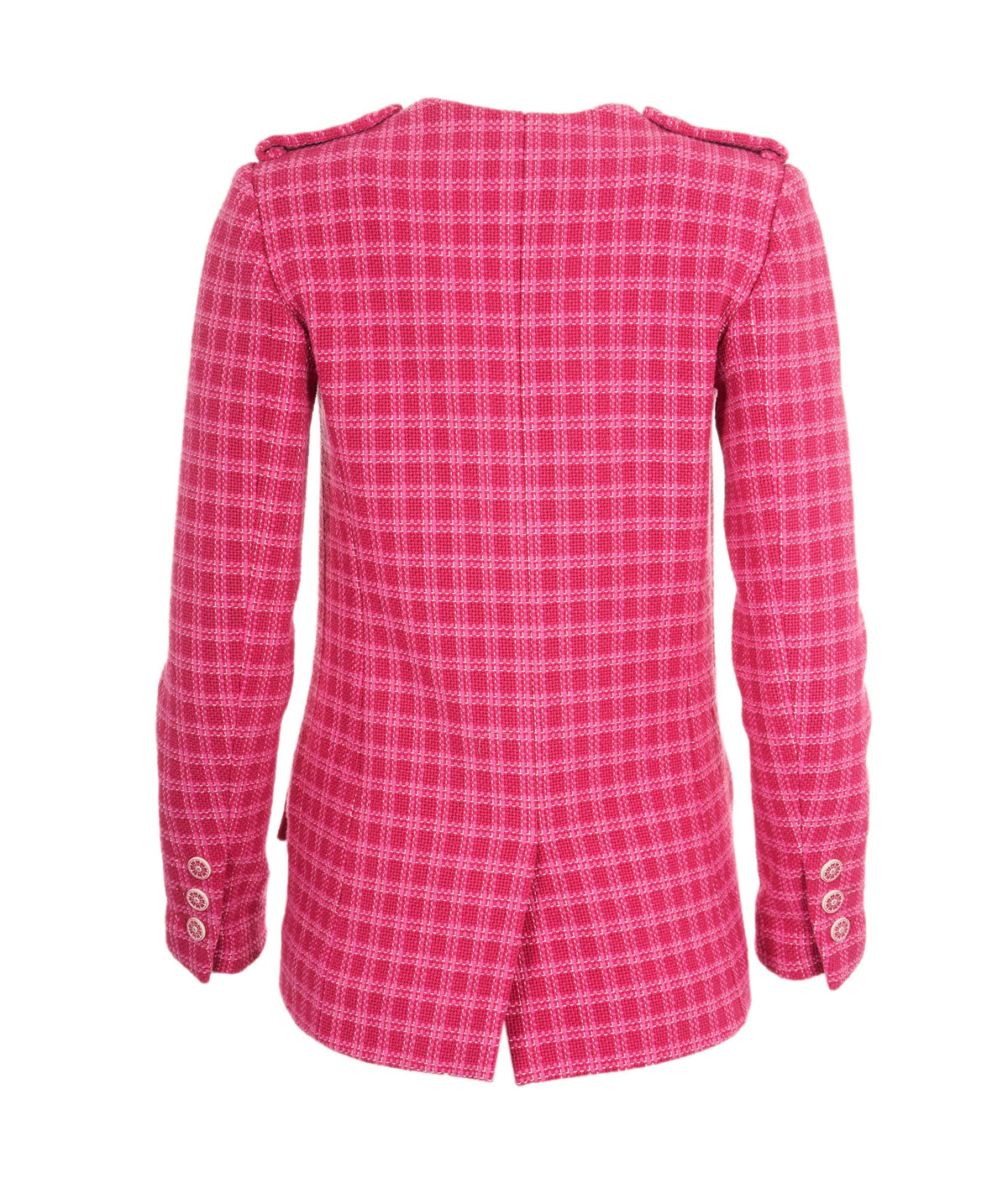 Chanel blazer jacket cotton pink Paris Seoul 2016 FR34 AVC1438