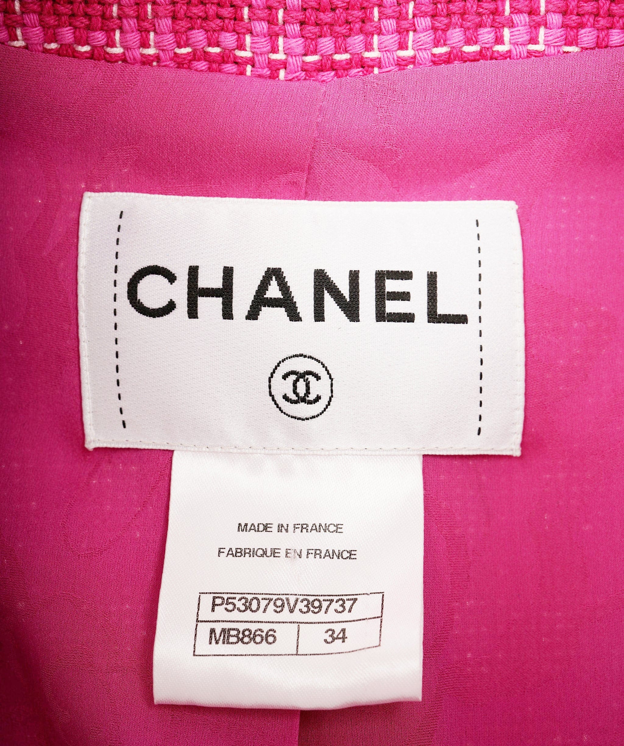 Chanel Chanel blazer jacket coton pink Paris Seoul 2016 FR34 AVC1438