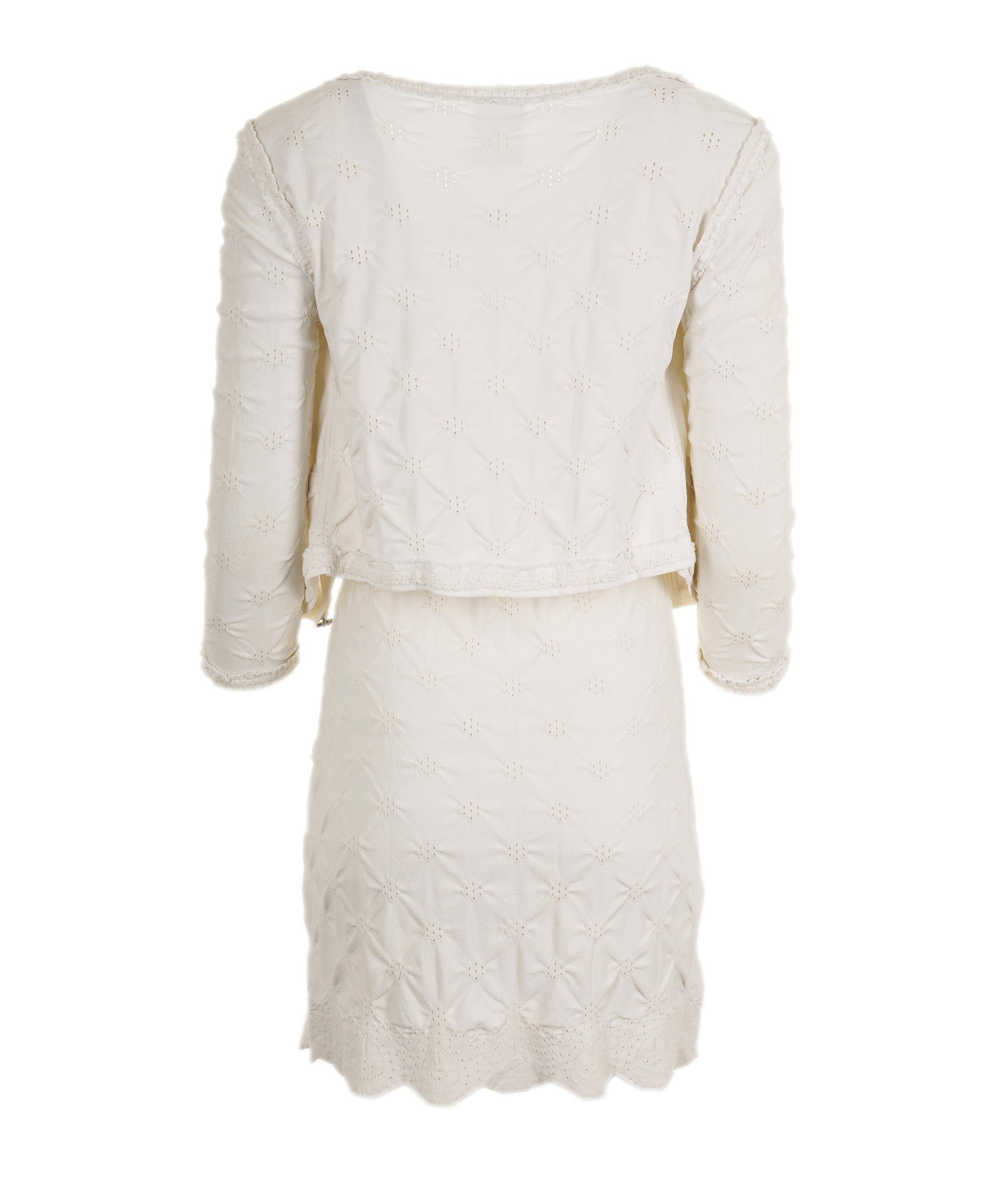 Chanel Chanel Cardigan and Dress Co ord White ALL0458