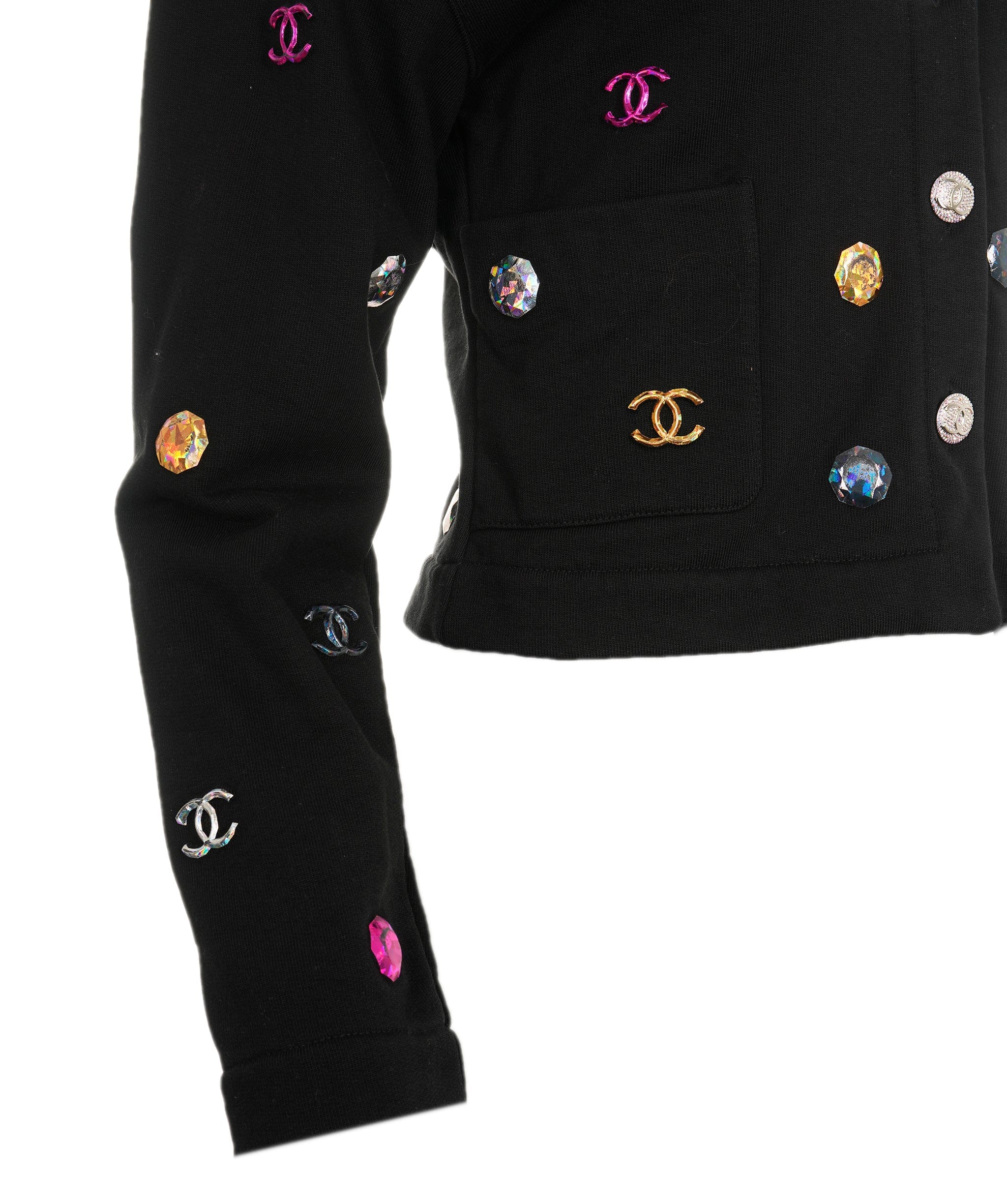 Chanel Chanel Cardigan Black with multicolored patch  FR36 P71493K10289 AVC1849