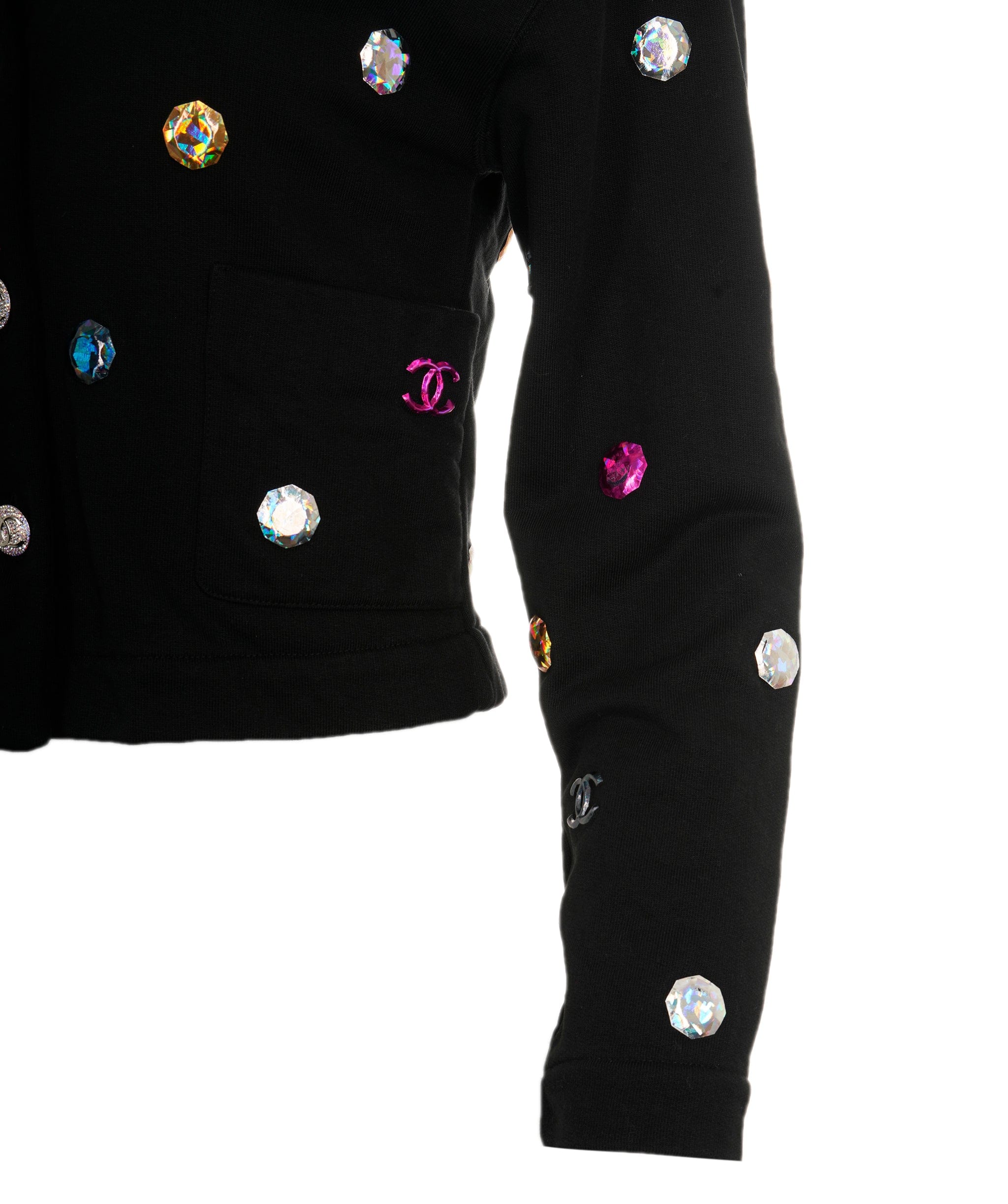 Chanel Chanel Cardigan Black with multicolored patch  FR36 P71493K10289 AVC1849