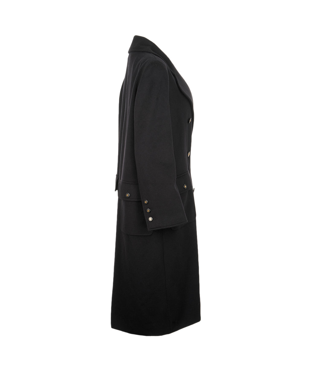 Chanel cashmere coat in black AVC1081 – LuxuryPromise
