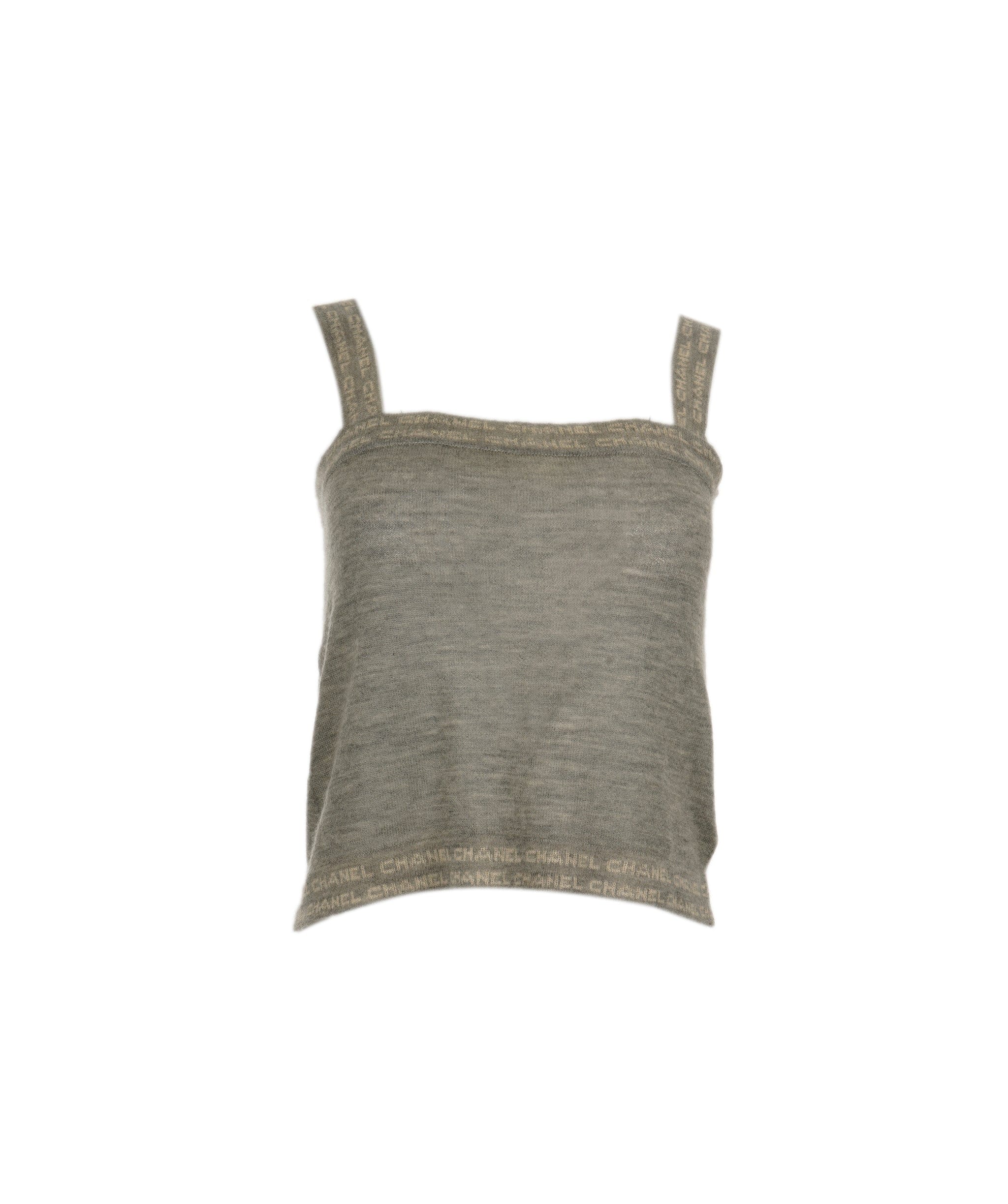 Chanel Chanel Cashmere Logo Camisole Gray ASL7706