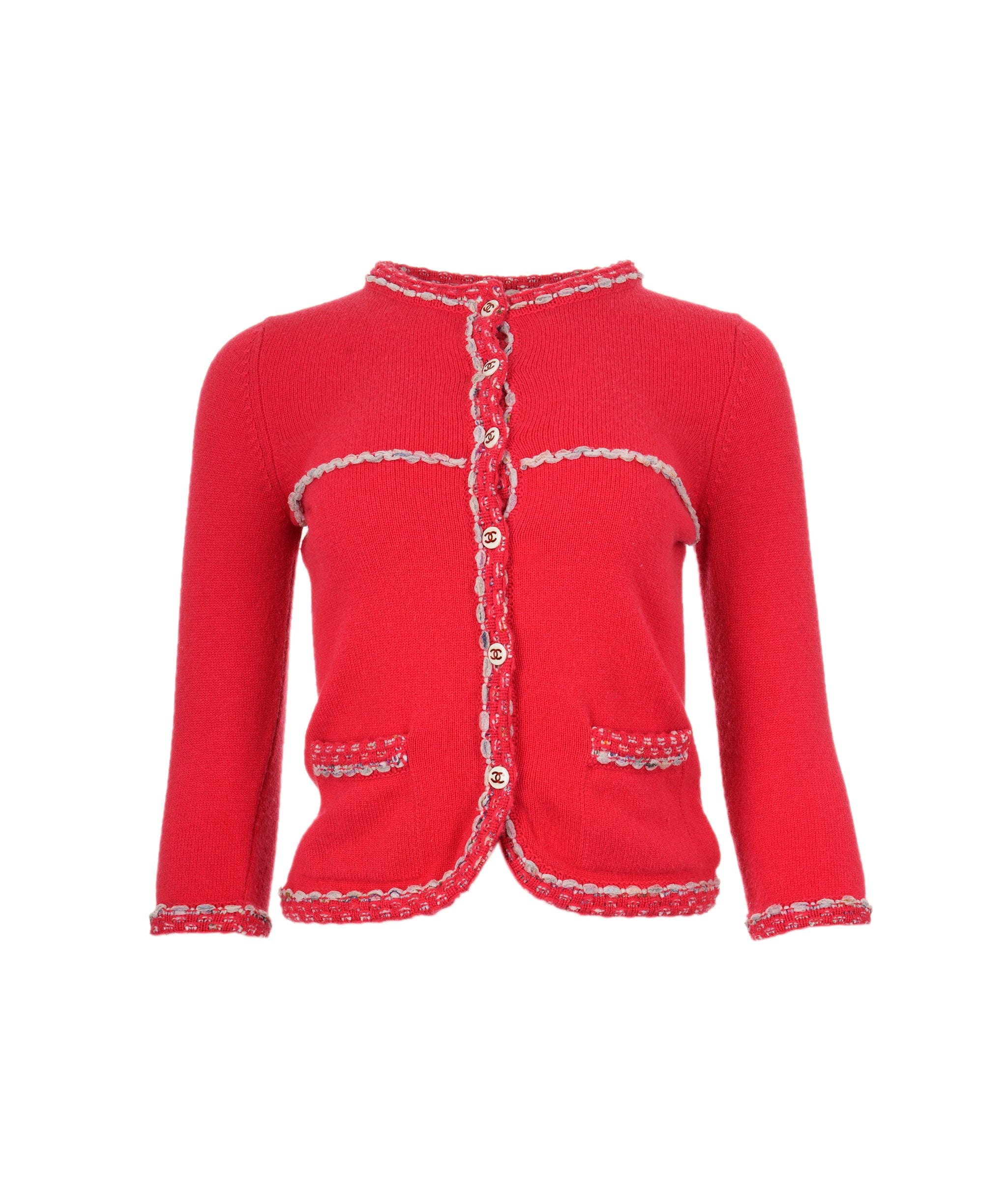 Chanel Chanel cashmere red cardigan AEL1156