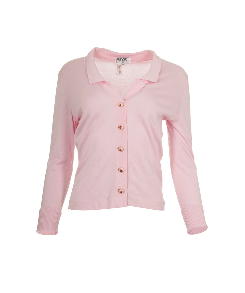 Chanel 2024 pink cardigan