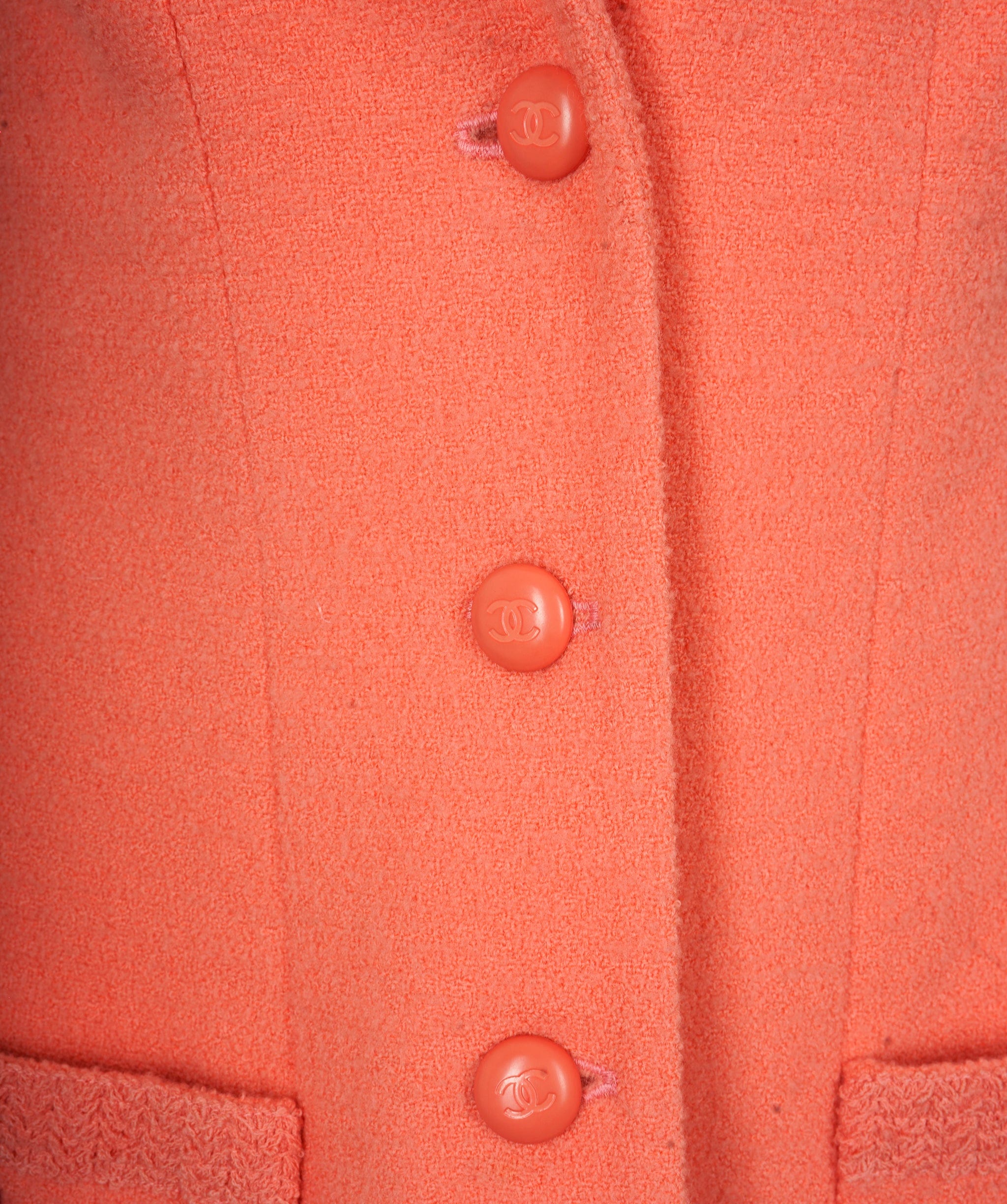 Chanel Chanel CC Button Jacket Orange ASL7697