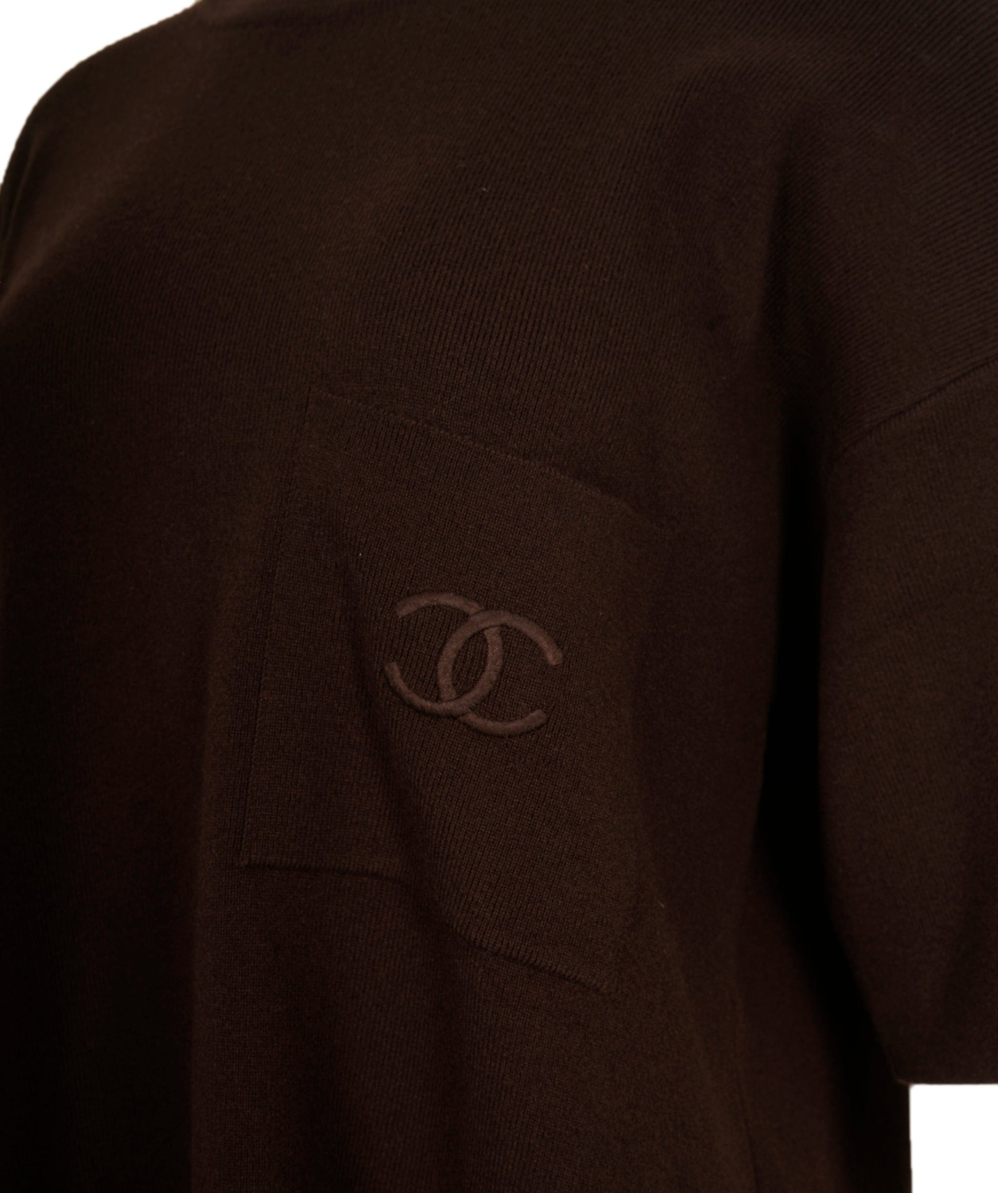 Chanel Chanel CC Pocket Oversized Sweater Brown ASL9716